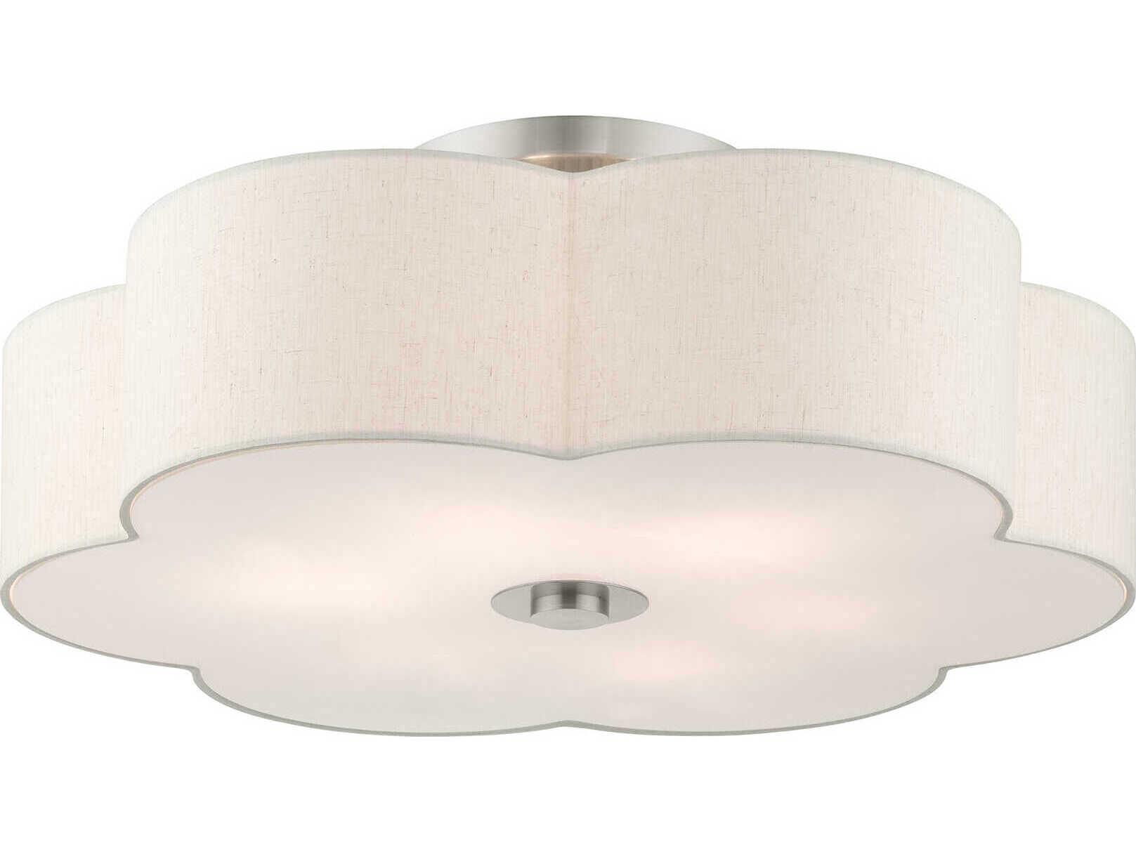 Livex Lighting Solstice 6-Light Brushed Nickel Semi Flush Mount