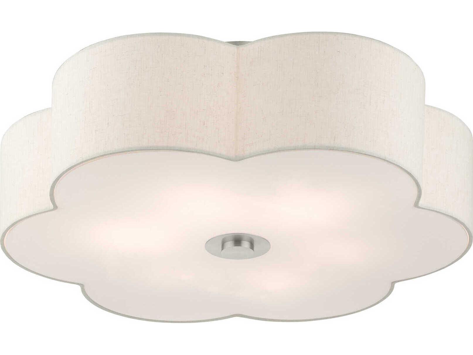 Livex Lighting Solstice 6-Light Brushed Nickel Semi Flush Mount