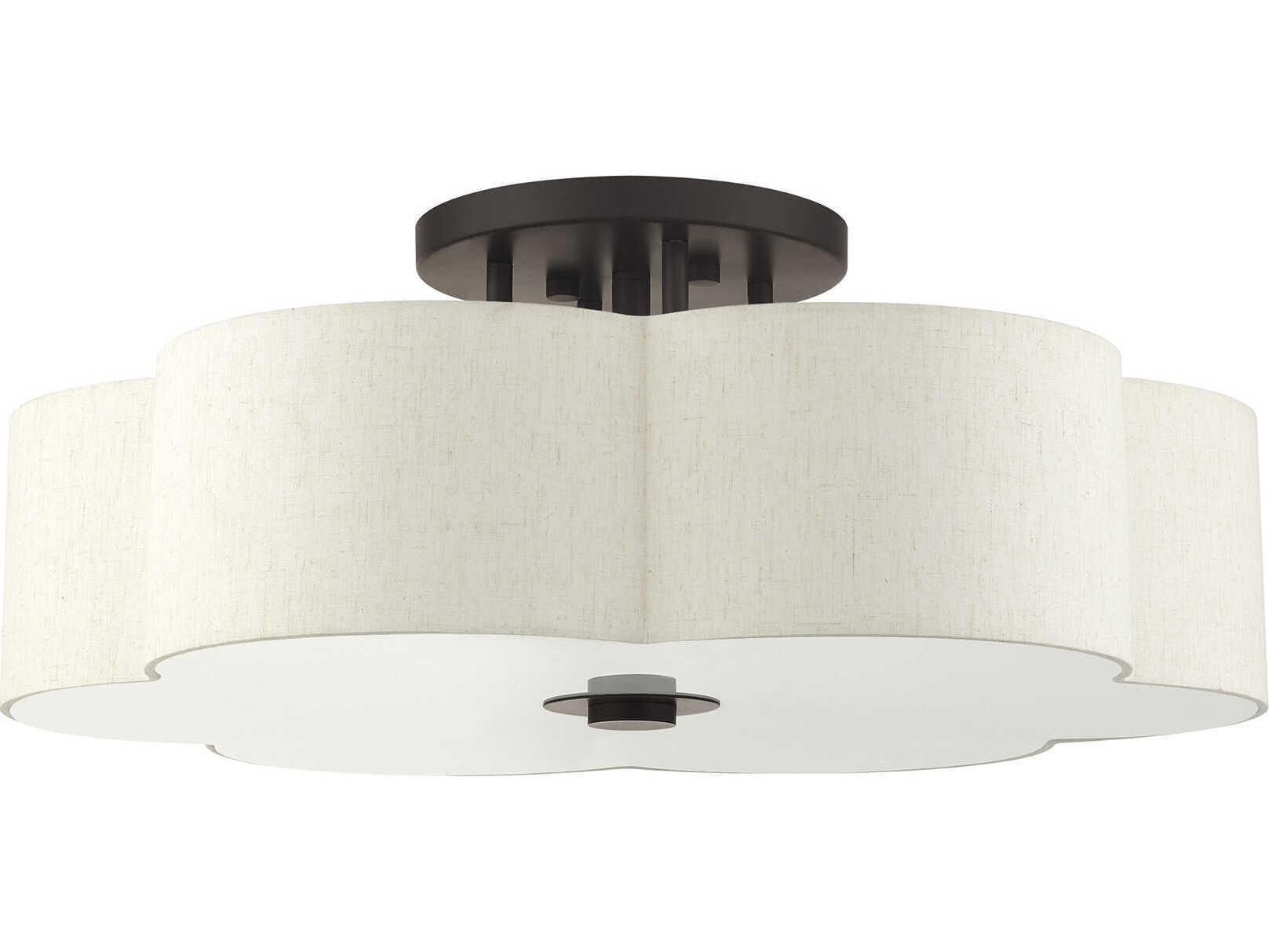 Livex Lighting Solstice 6-Light English Bronze Semi Flush Mount