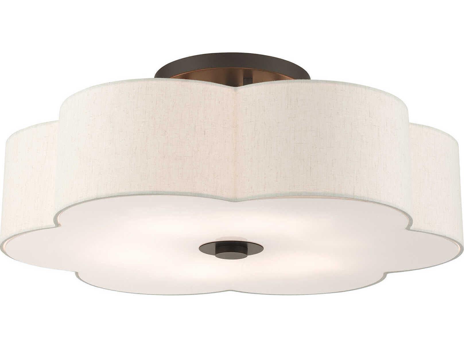 Livex Lighting Solstice 6-Light English Bronze Semi Flush Mount