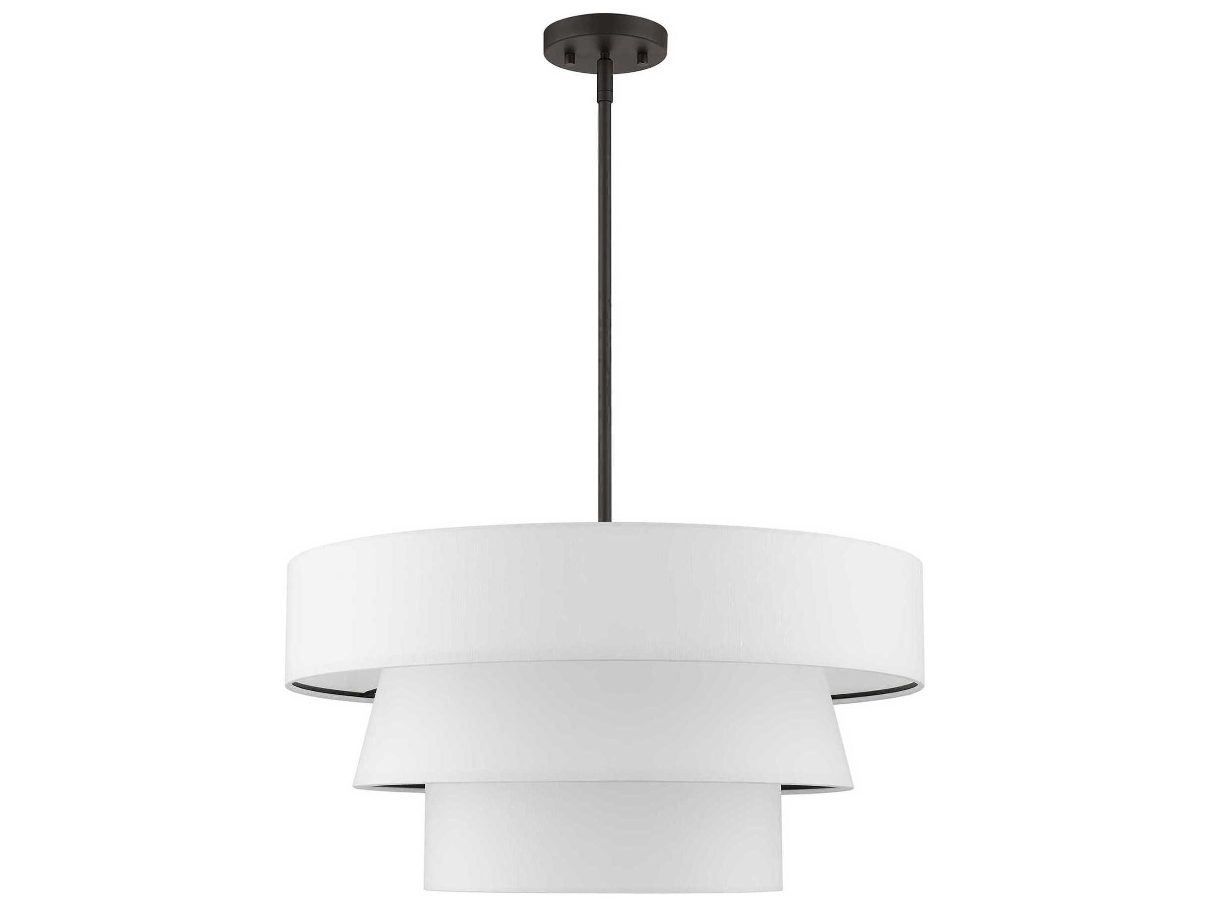 Livex Lighting Warrenville 4-Light Bronze Tiered Pendant