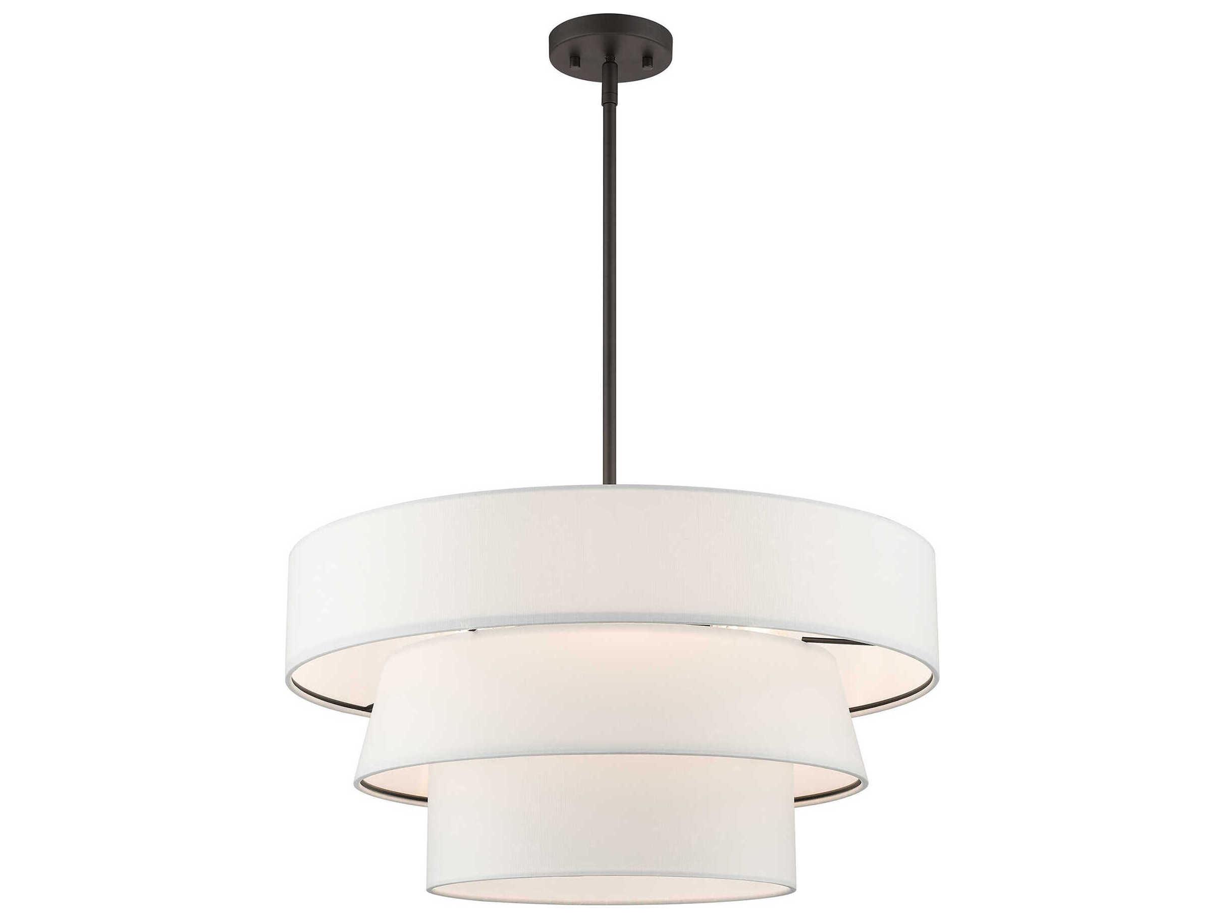 Livex Lighting Warrenville 4-Light Bronze Tiered Pendant