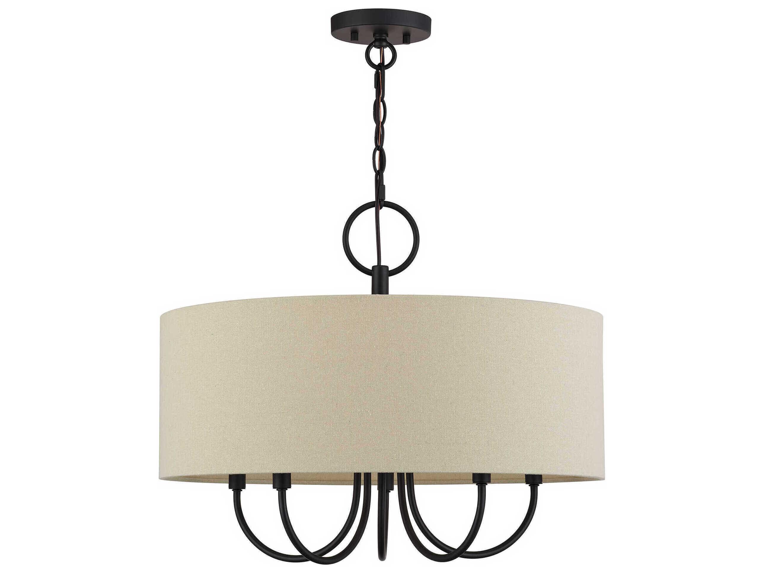 Livex Lighting Bellingham 5-Light Bronze Drum Pendant