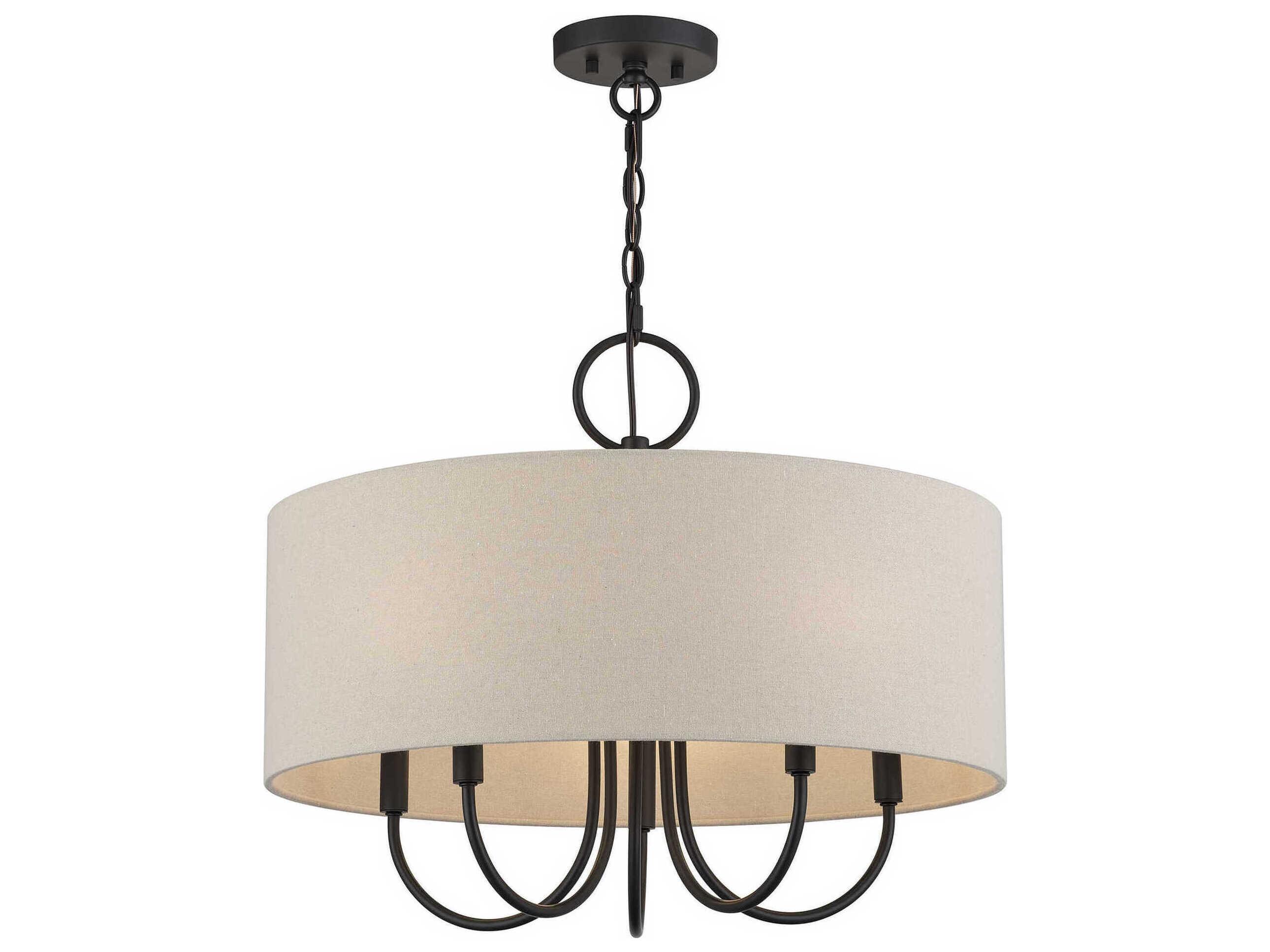 Livex Lighting Bellingham 5-Light Bronze Drum Pendant
