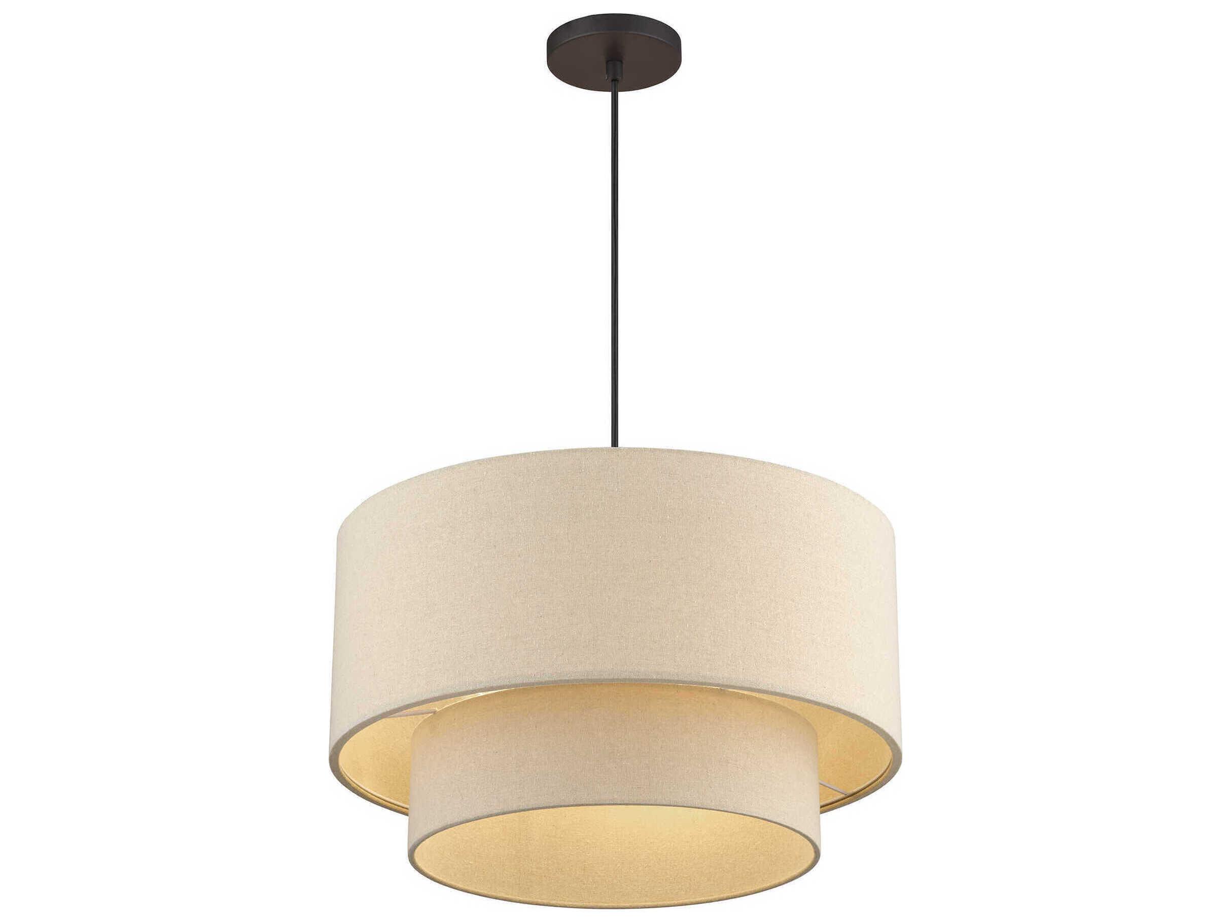 Livex Lighting Bellingham 3-Light Bronze Drum Pendant