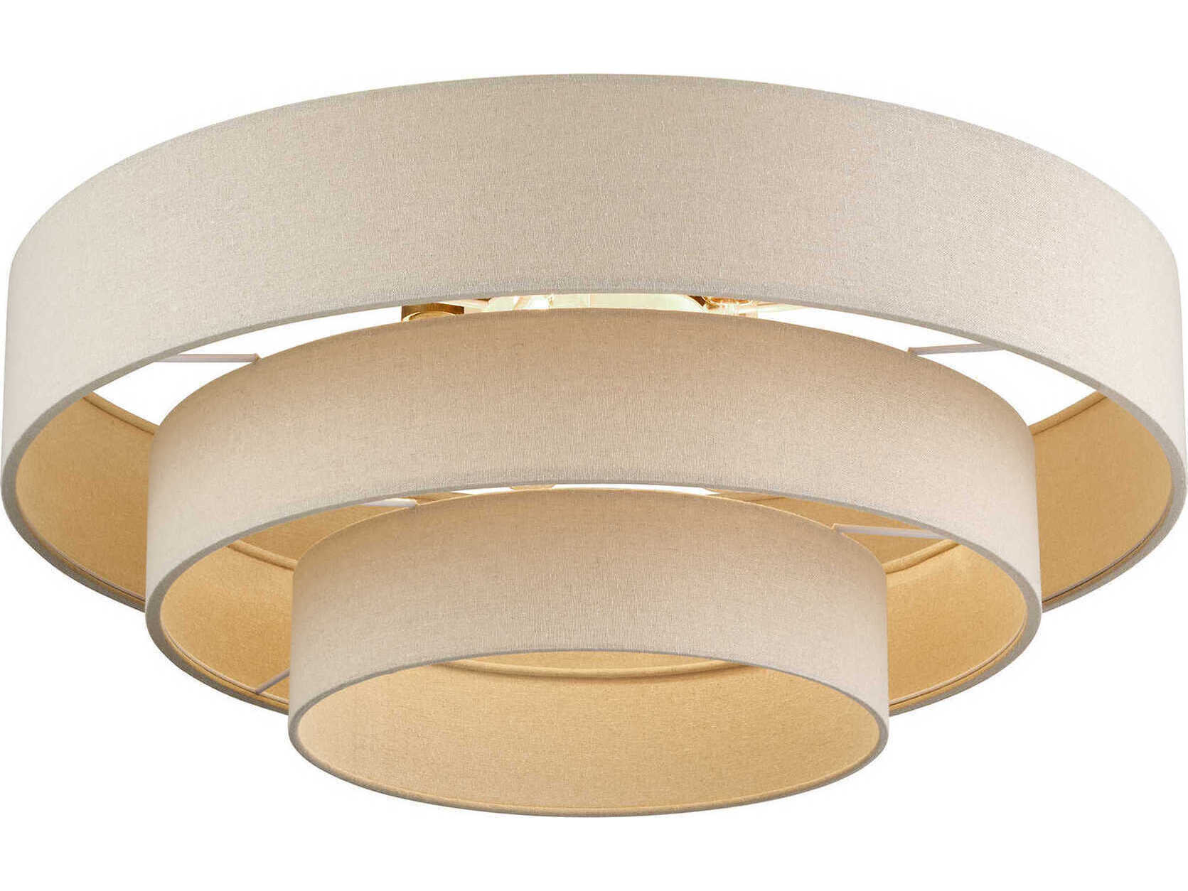 Livex Lighting Bellingham 5-Light Antique Gold Leaf Drum Semi Flush Mount