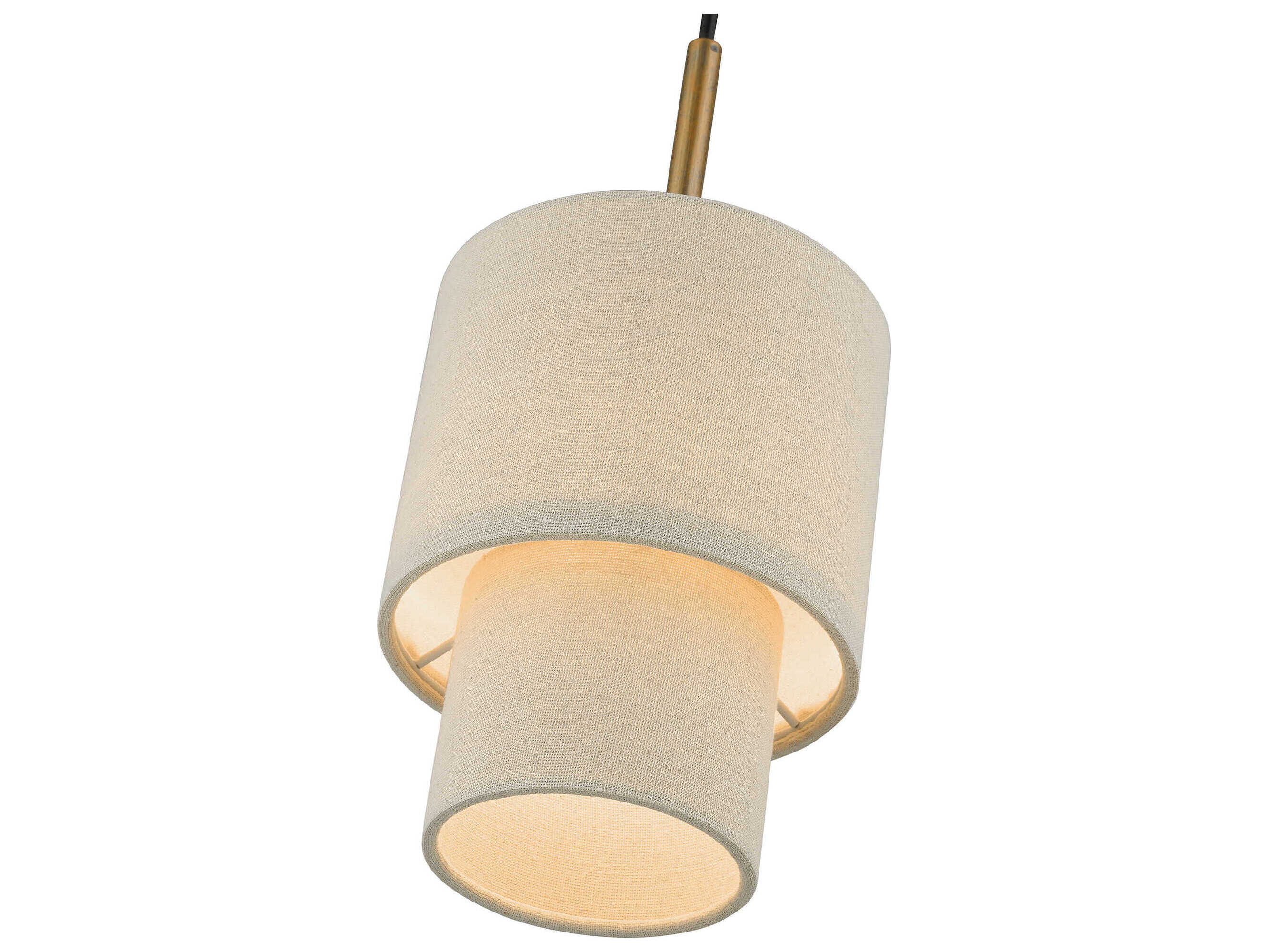 Livex Lighting Bellingham 1-Light Antique Gold Leaf Drum Mini Pendant