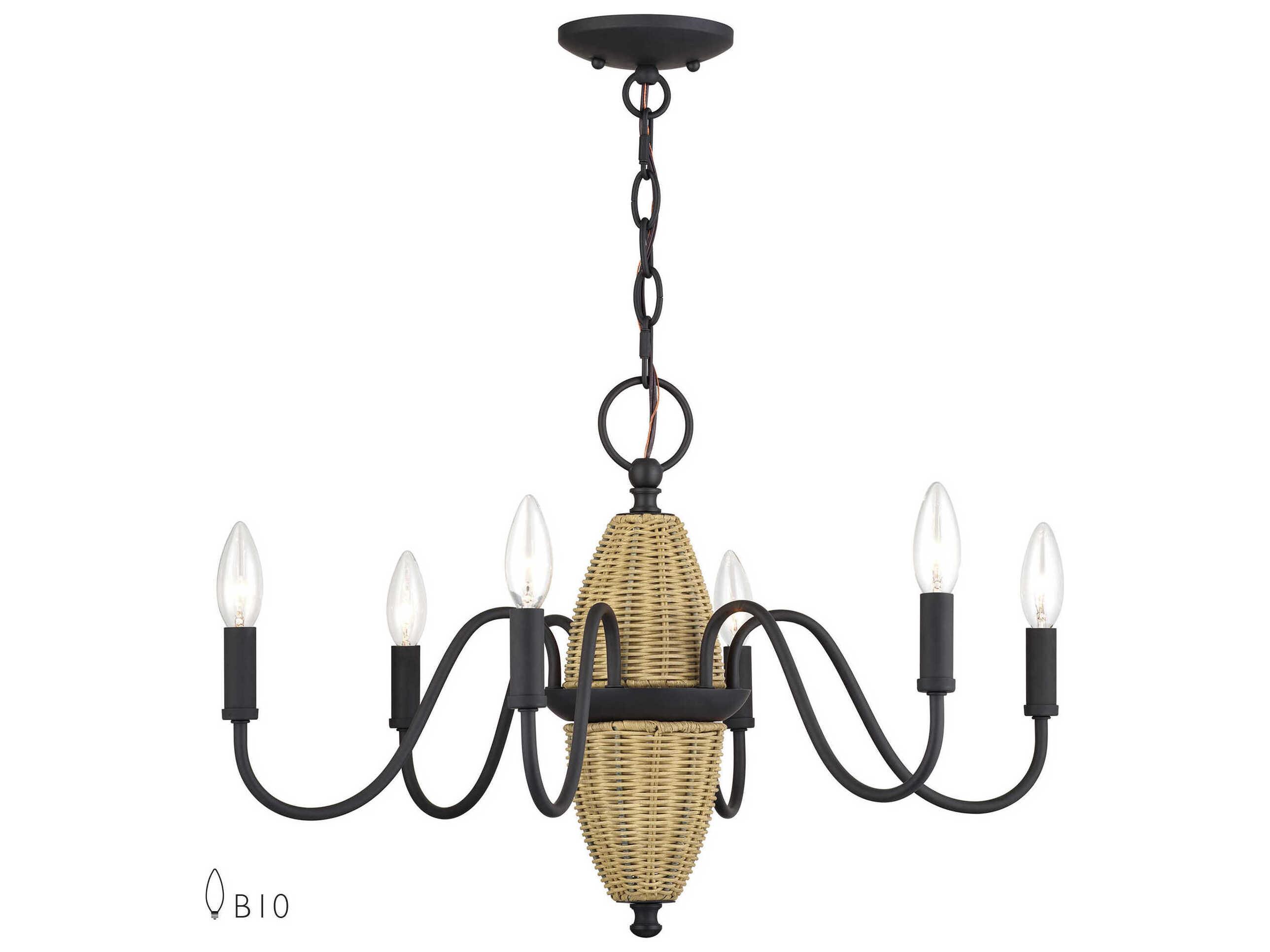 Livex Lighting Laurelin 6-Light Bronze Candelabra Drum Chandelier
