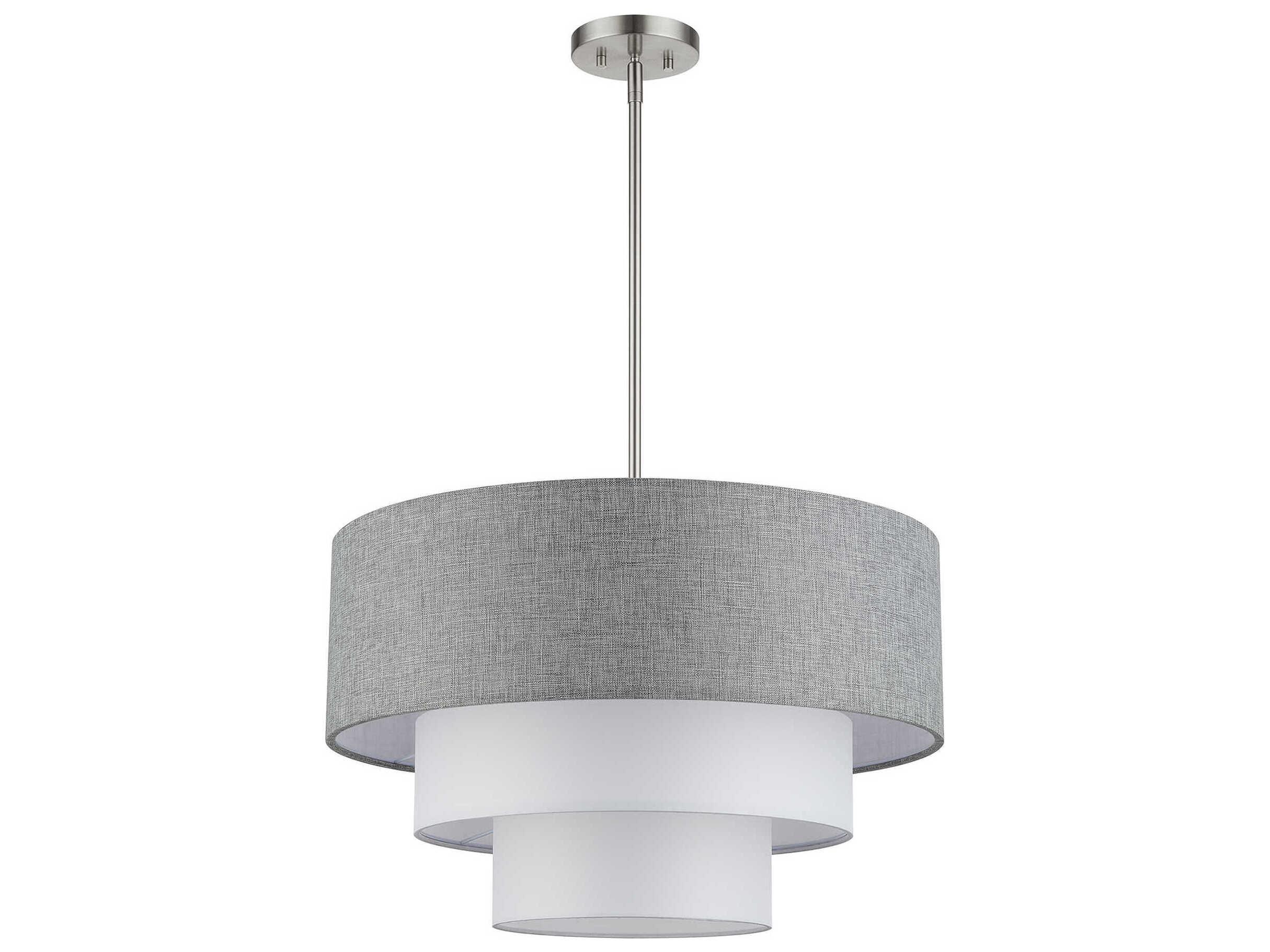 Livex Lighting Brookmeade 4-Light Brushed Nickel Pendant
