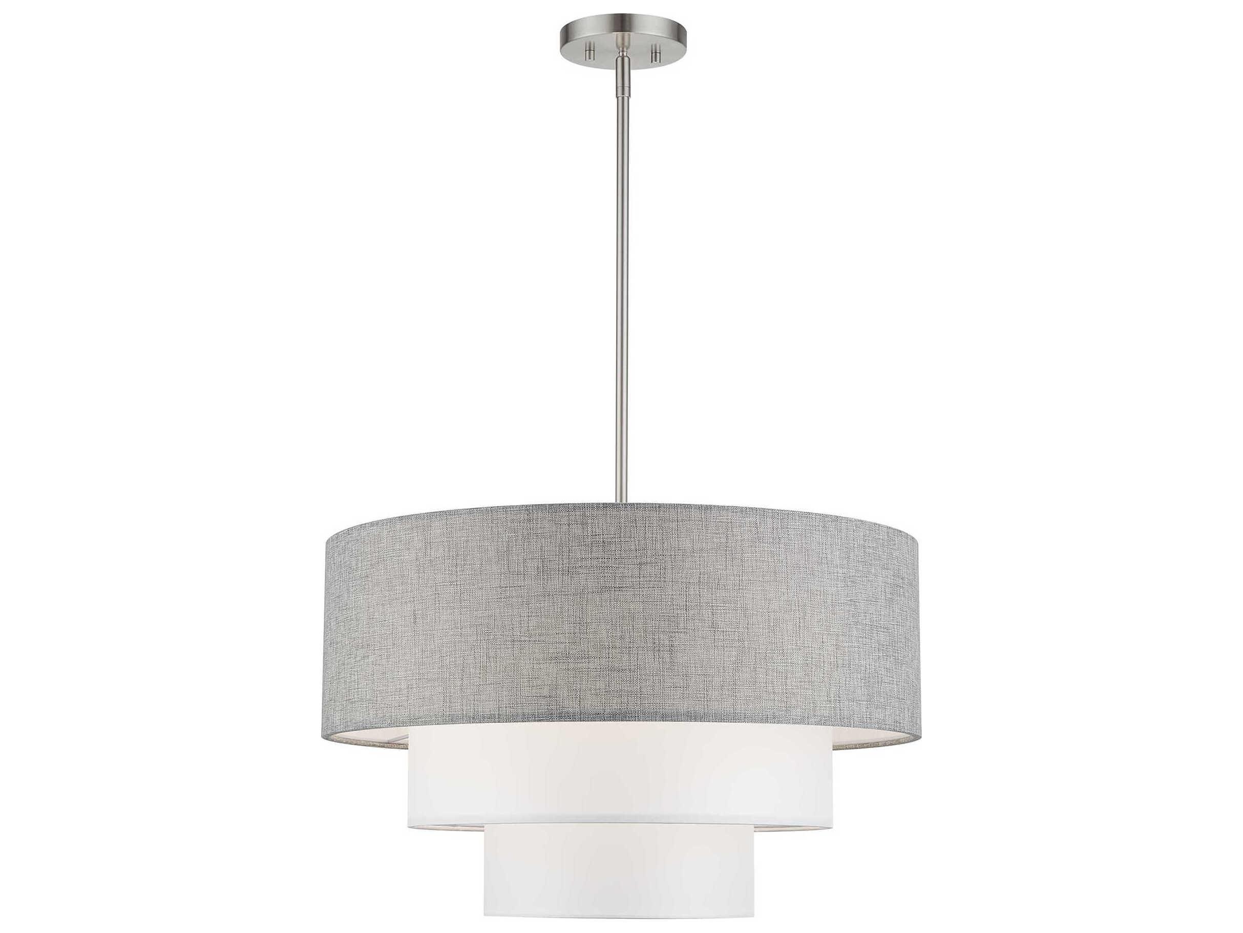 Livex Lighting Brookmeade 4-Light Brushed Nickel Pendant