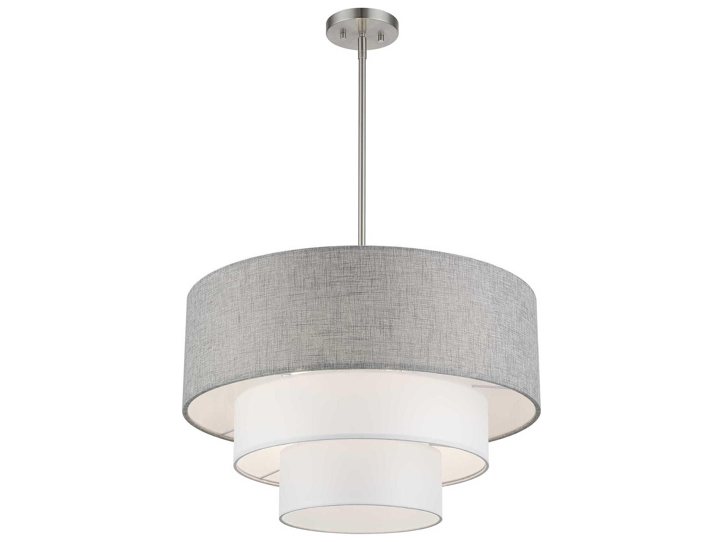 Livex Lighting Brookmeade 4-Light Brushed Nickel Pendant