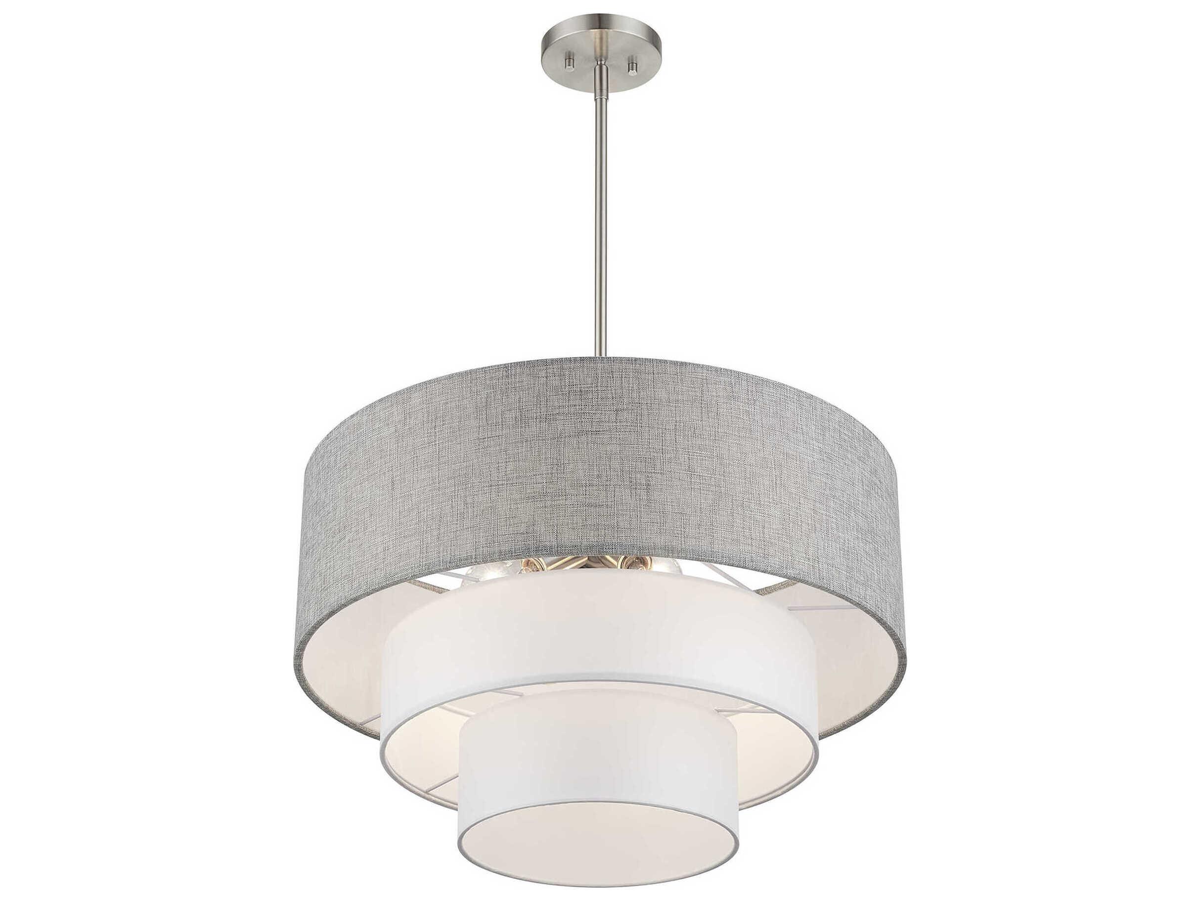 Livex Lighting Brookmeade 4-Light Brushed Nickel Pendant