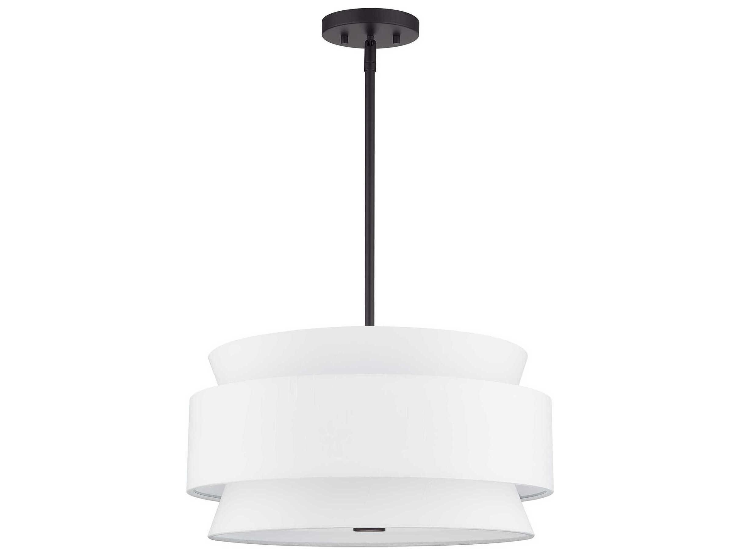 Livex Lighting Fontana 4-Light Bronze Drum Pendant