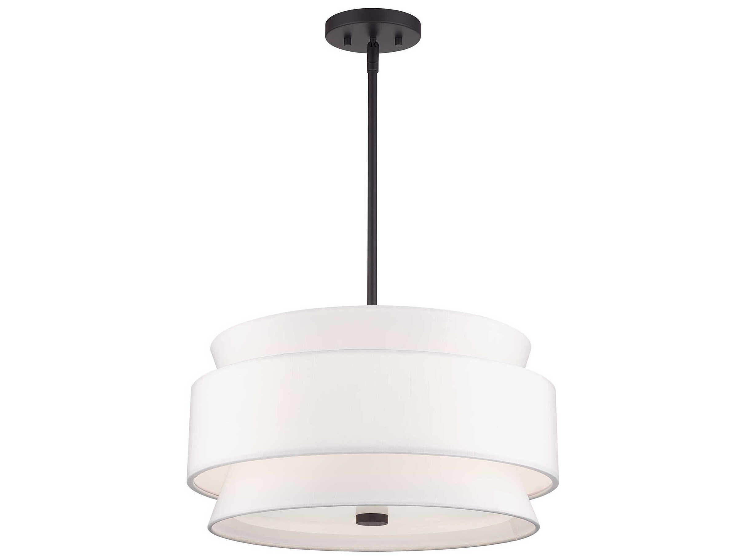 Livex Lighting Fontana 4-Light Bronze Drum Pendant