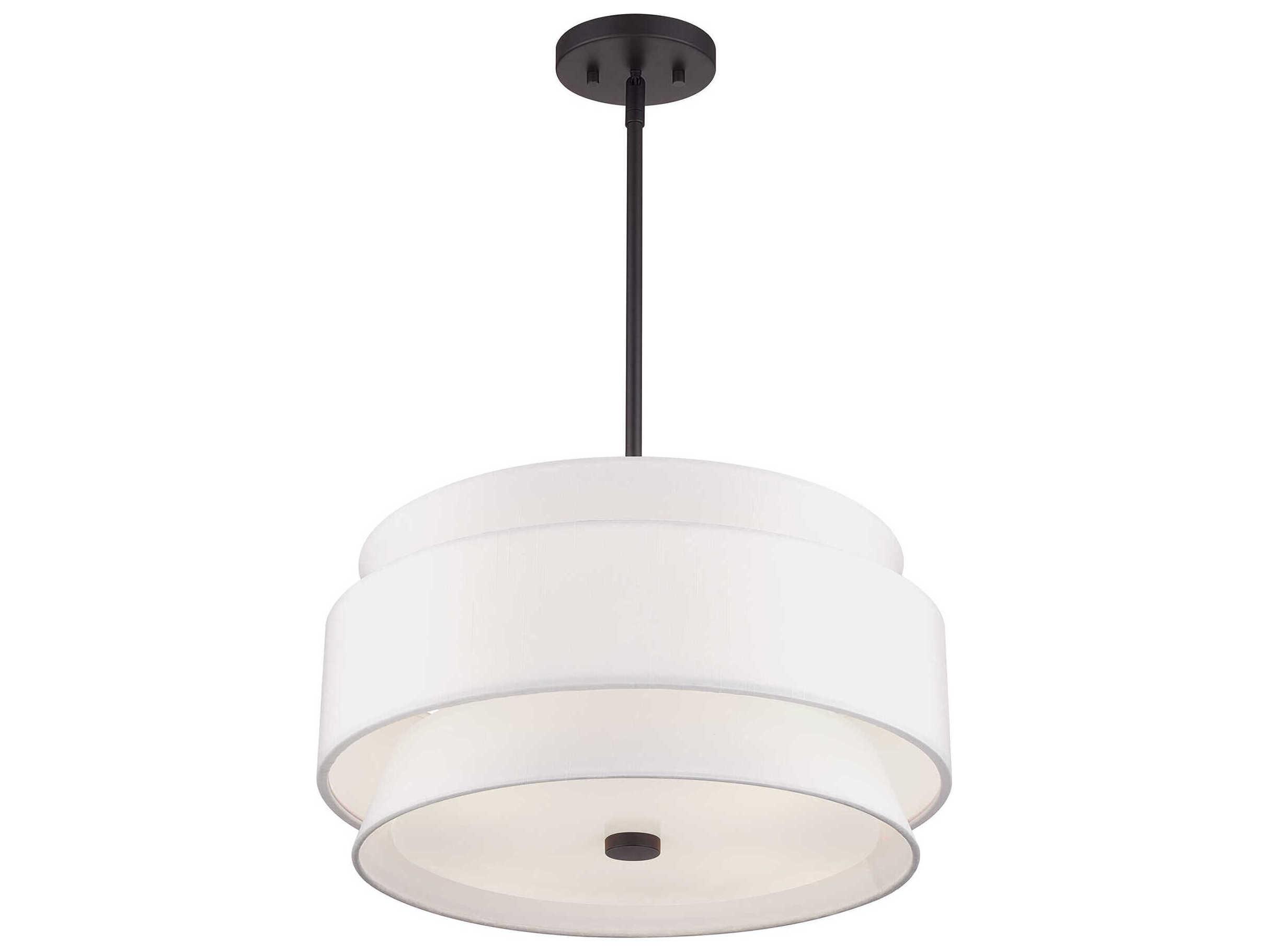 Livex Lighting Fontana 4-Light Bronze Drum Pendant