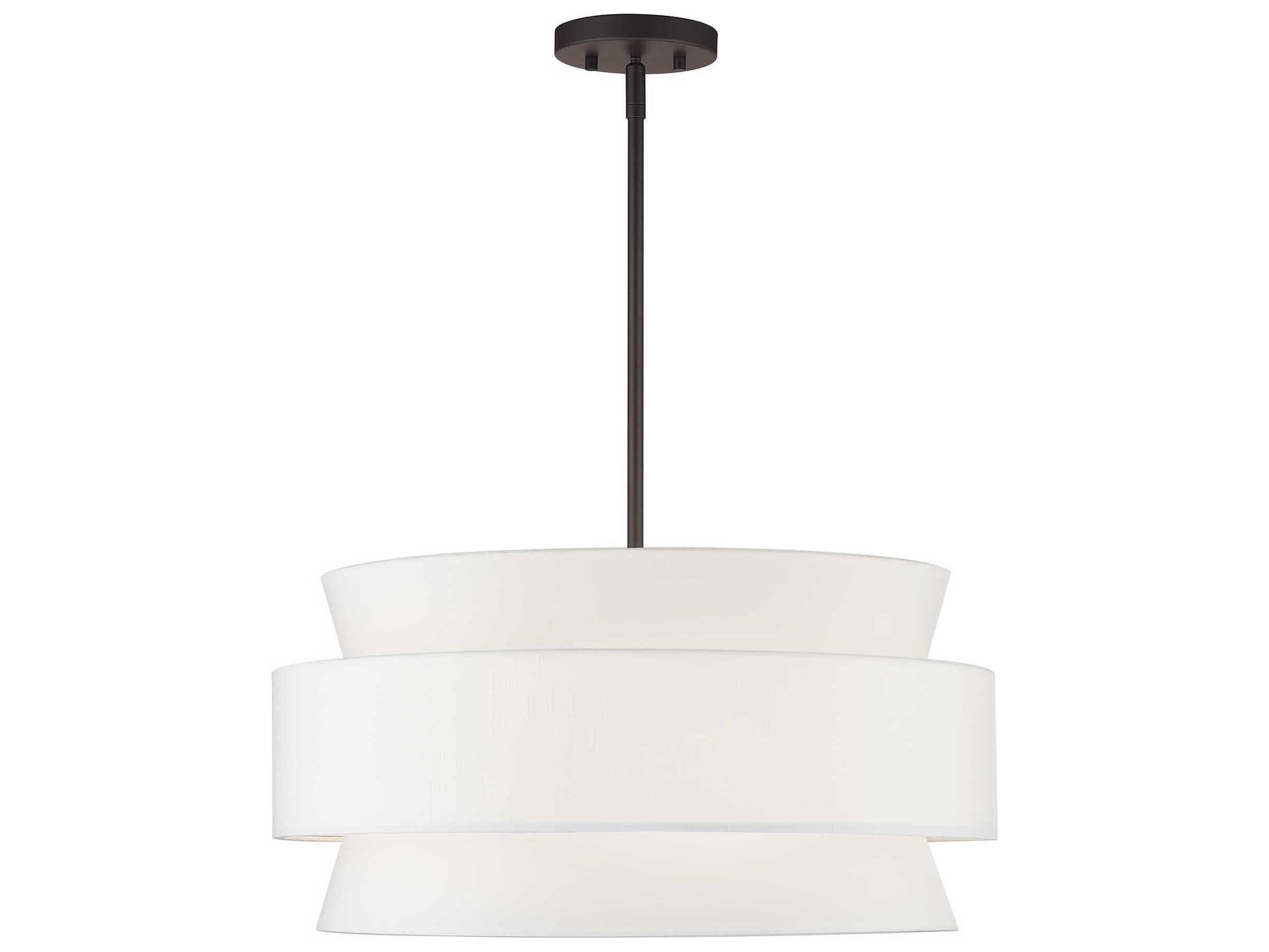 Livex Lighting Fontana 5-Light Bronze Drum Pendant
