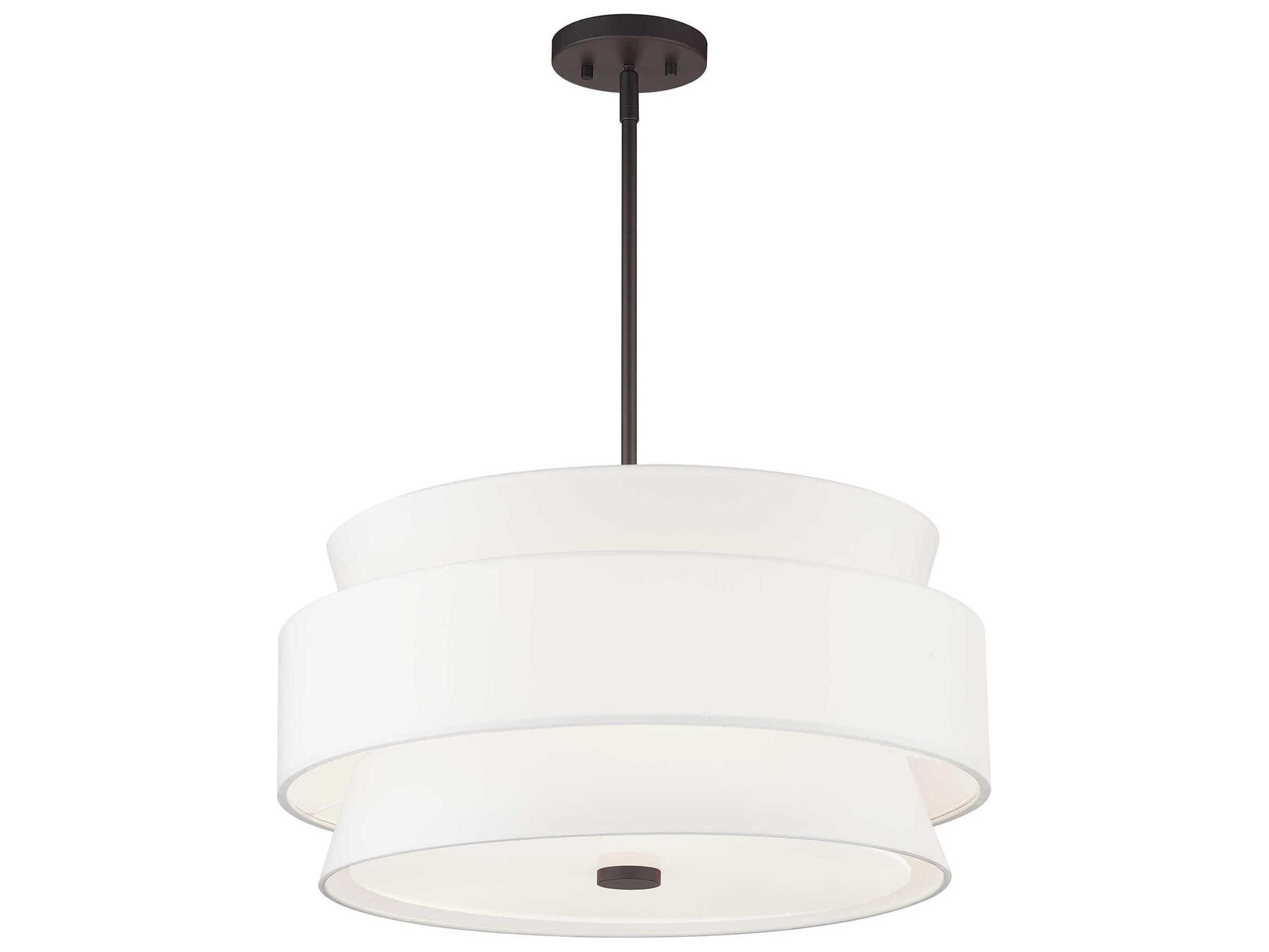 Livex Lighting Fontana 5-Light Bronze Drum Pendant