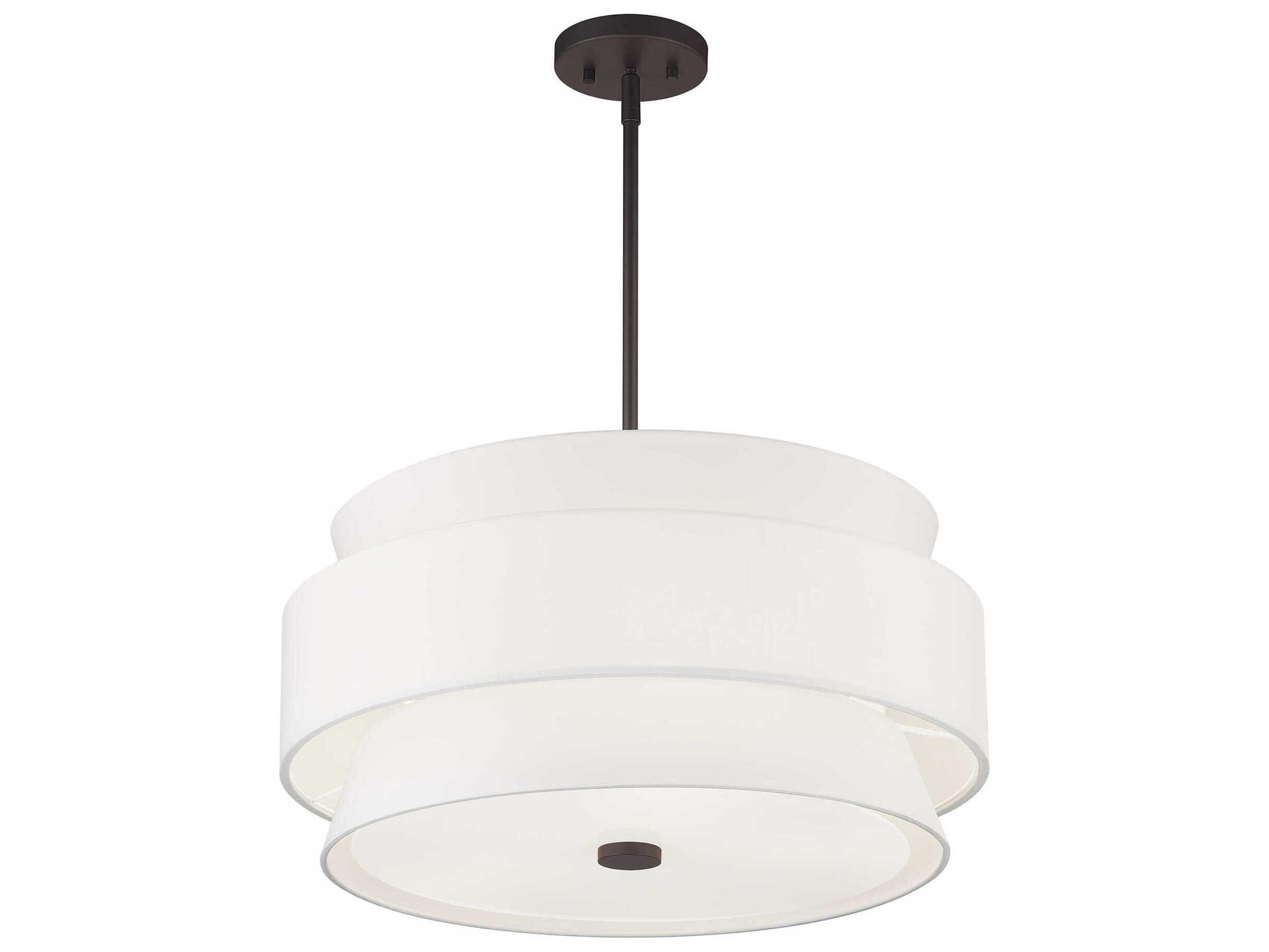 Livex Lighting Fontana 5-Light Bronze Drum Pendant