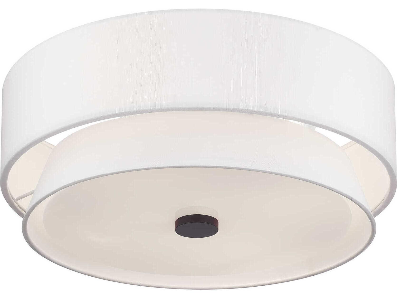 Livex Lighting Fontana 4-Light Bronze Drum Semi Flush Mount