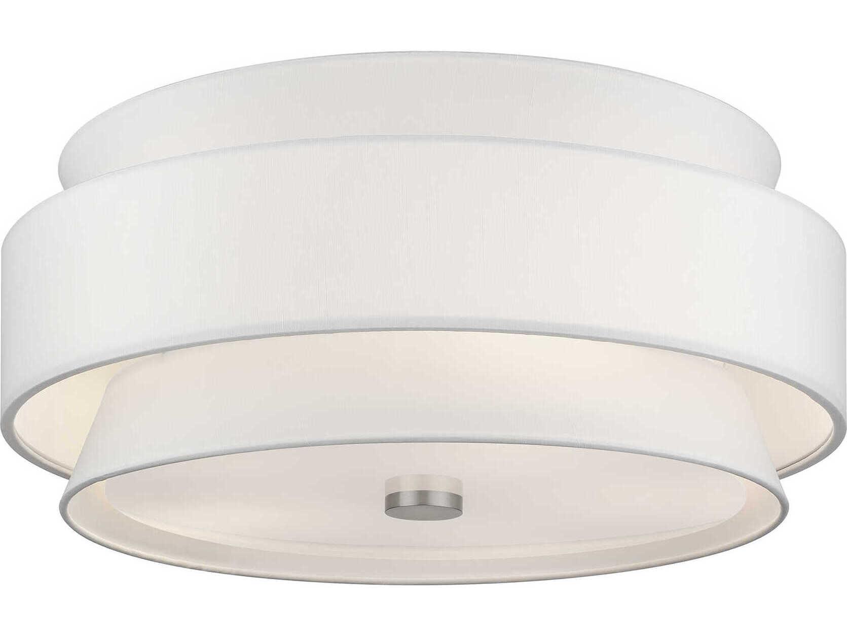Livex Lighting Fontana 5-Light Brushed Nickel Drum Semi Flush Mount