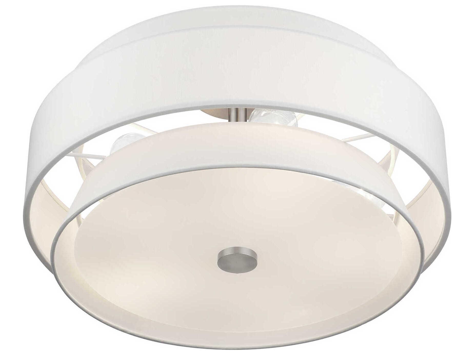 Livex Lighting Fontana 5-Light Brushed Nickel Drum Semi Flush Mount