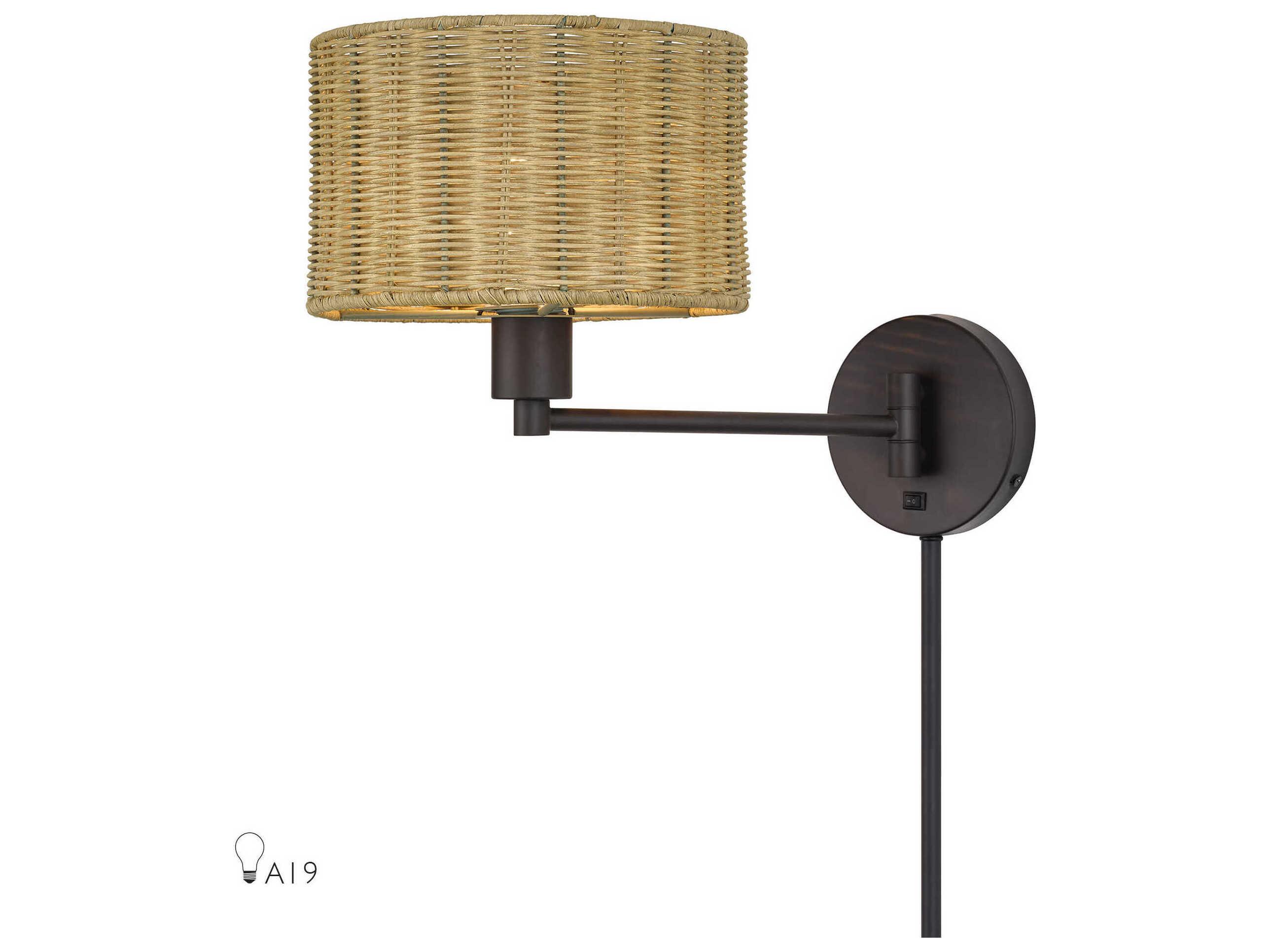 Livex Lighting Weavington 1-Light Bronze Swing Wall Sconce