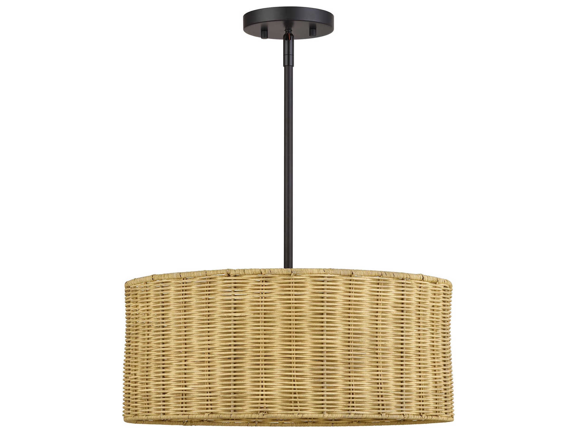 Livex Lighting Weavington 3-Light Bronze Drum Pendant