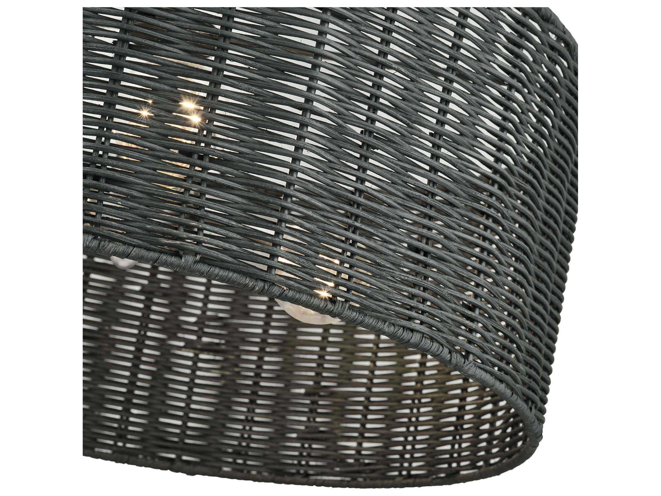 Livex Lighting Weavington 3-Light Brushed Nickel Drum Pendant