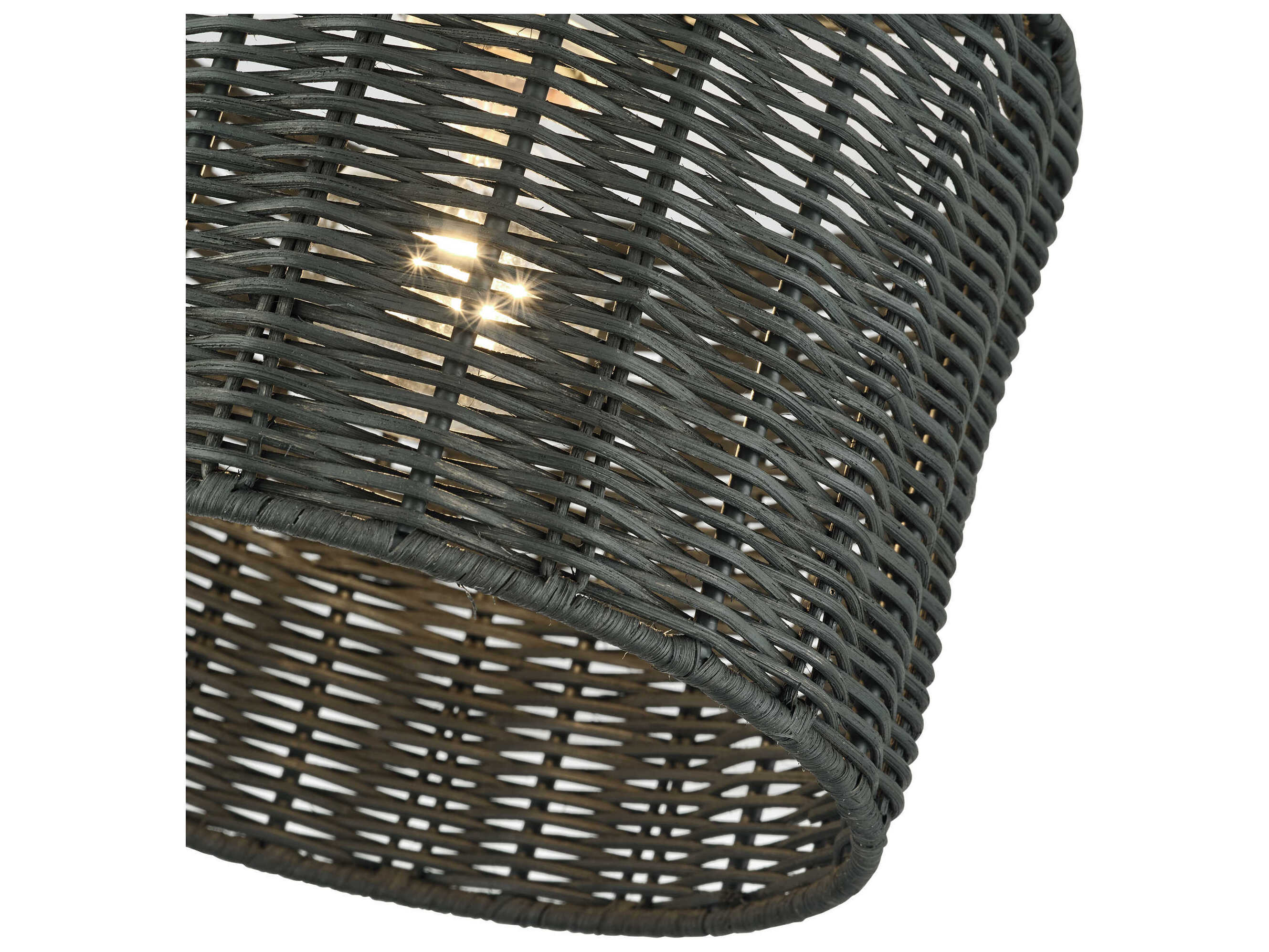 Livex Lighting Weavington 1-Light Black Drum Semi Flush Mount