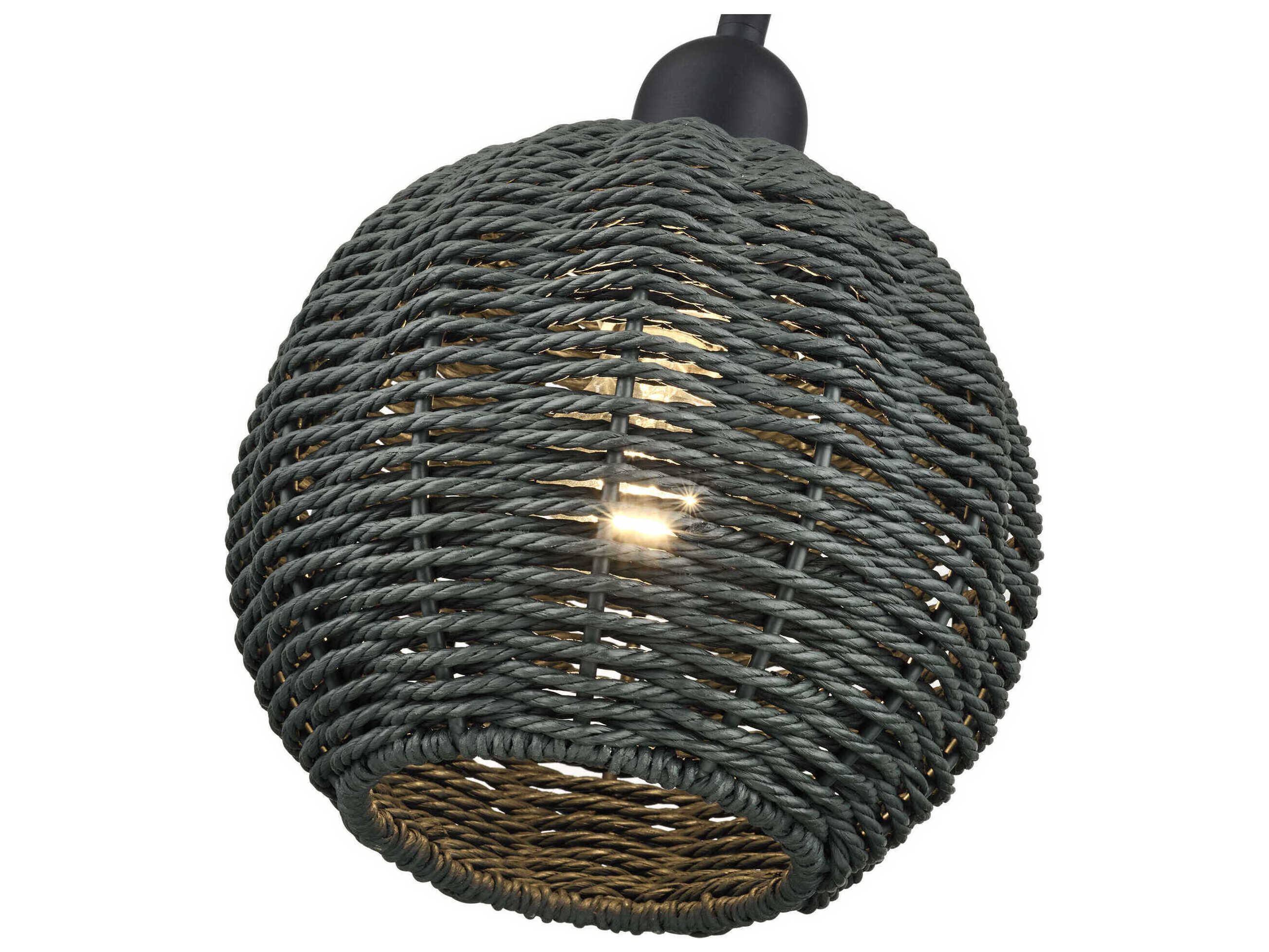Livex Lighting Deluna 1-Light Black Globe Mini Pendant