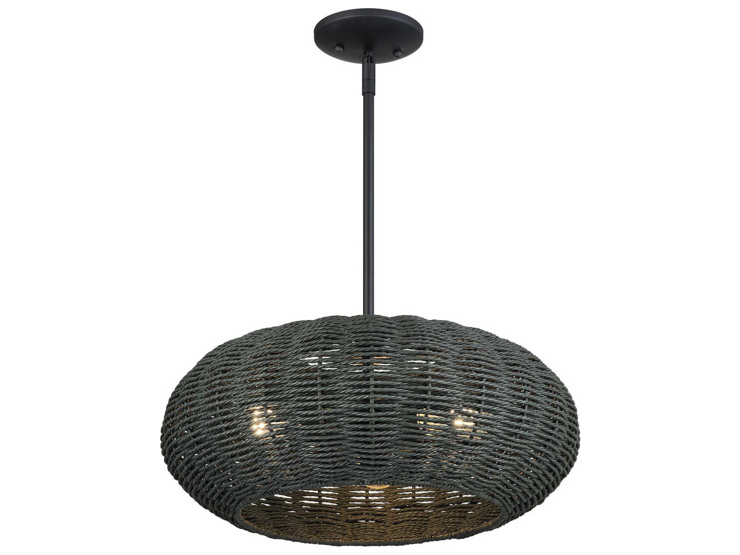 Livex Lighting Deluna 3-Light Black Globe Pendant
