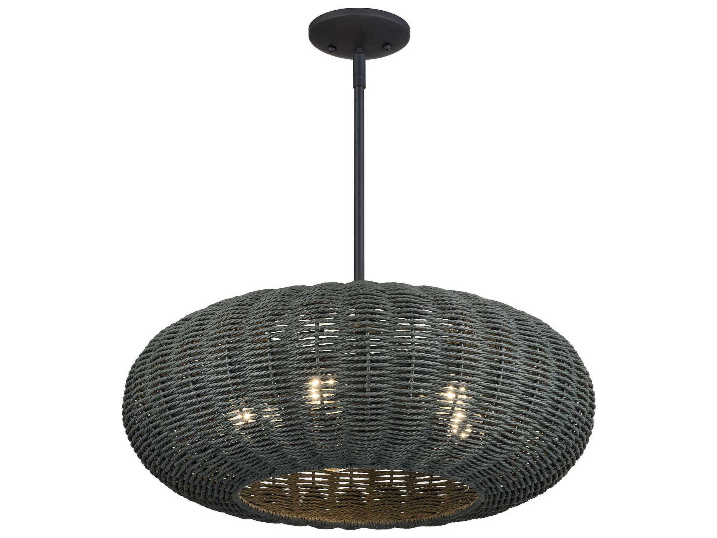 Livex Lighting Deluna 5-Light Black Globe Pendant