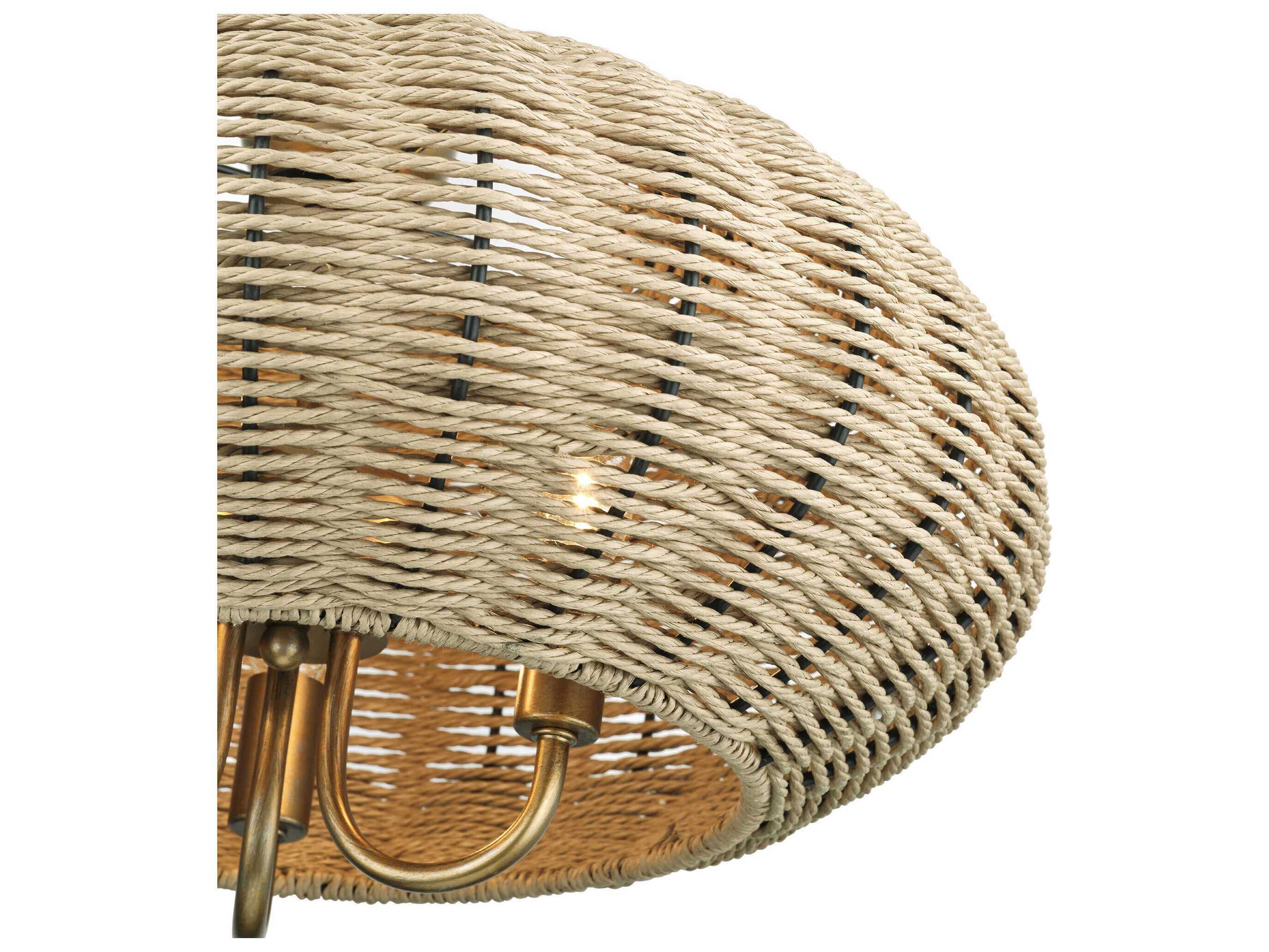 Livex Lighting Summervine 3-Light Antique Gold Leaf Drum Pendant