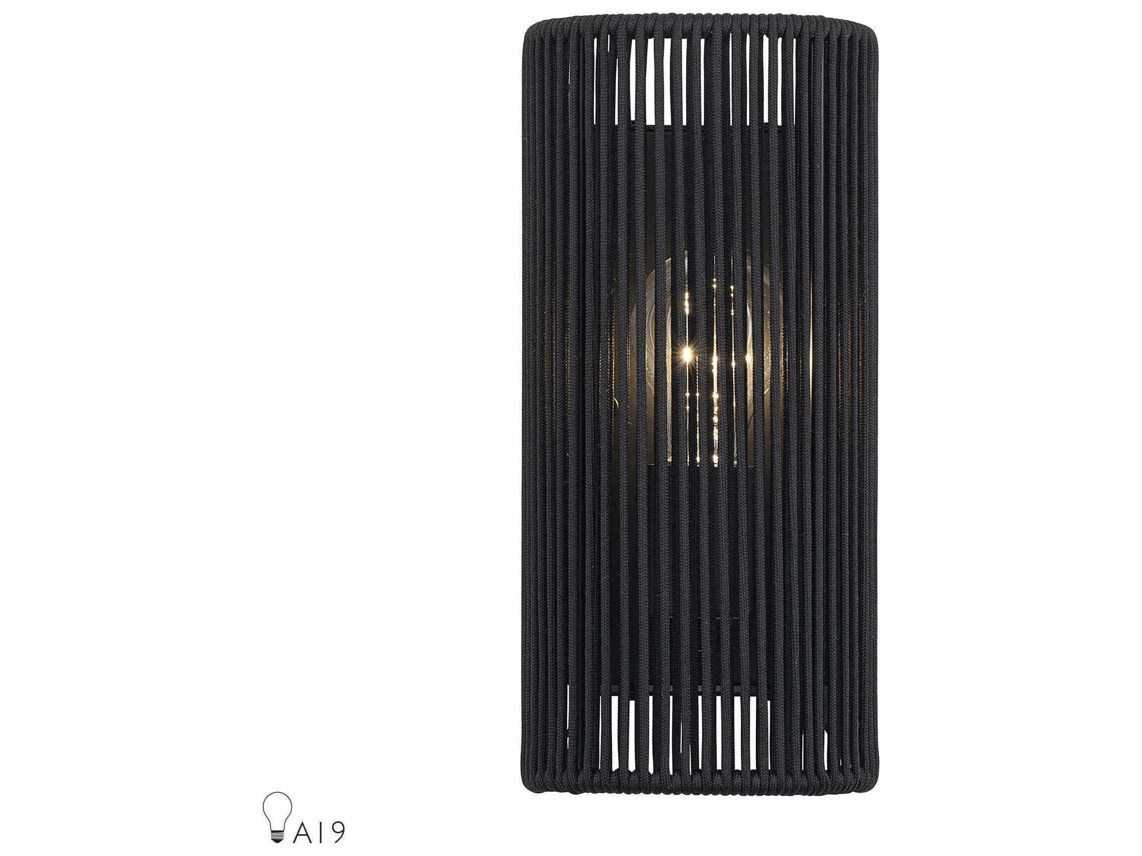 Livex Lighting Acordia 1-Light Black Wall Sconce