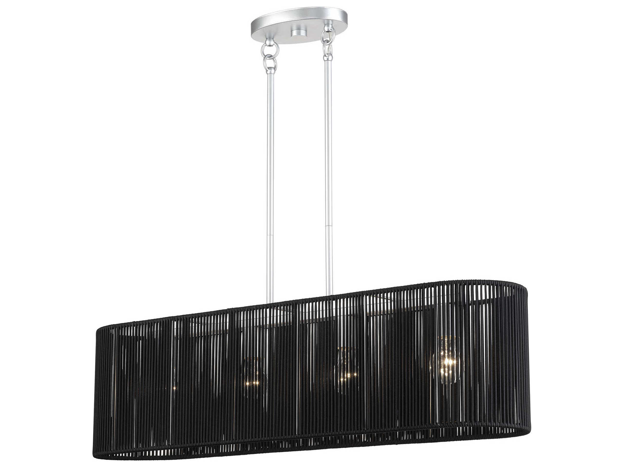 Livex Lighting Acordia 4-Light Painted Nickel Drum Island Pendant