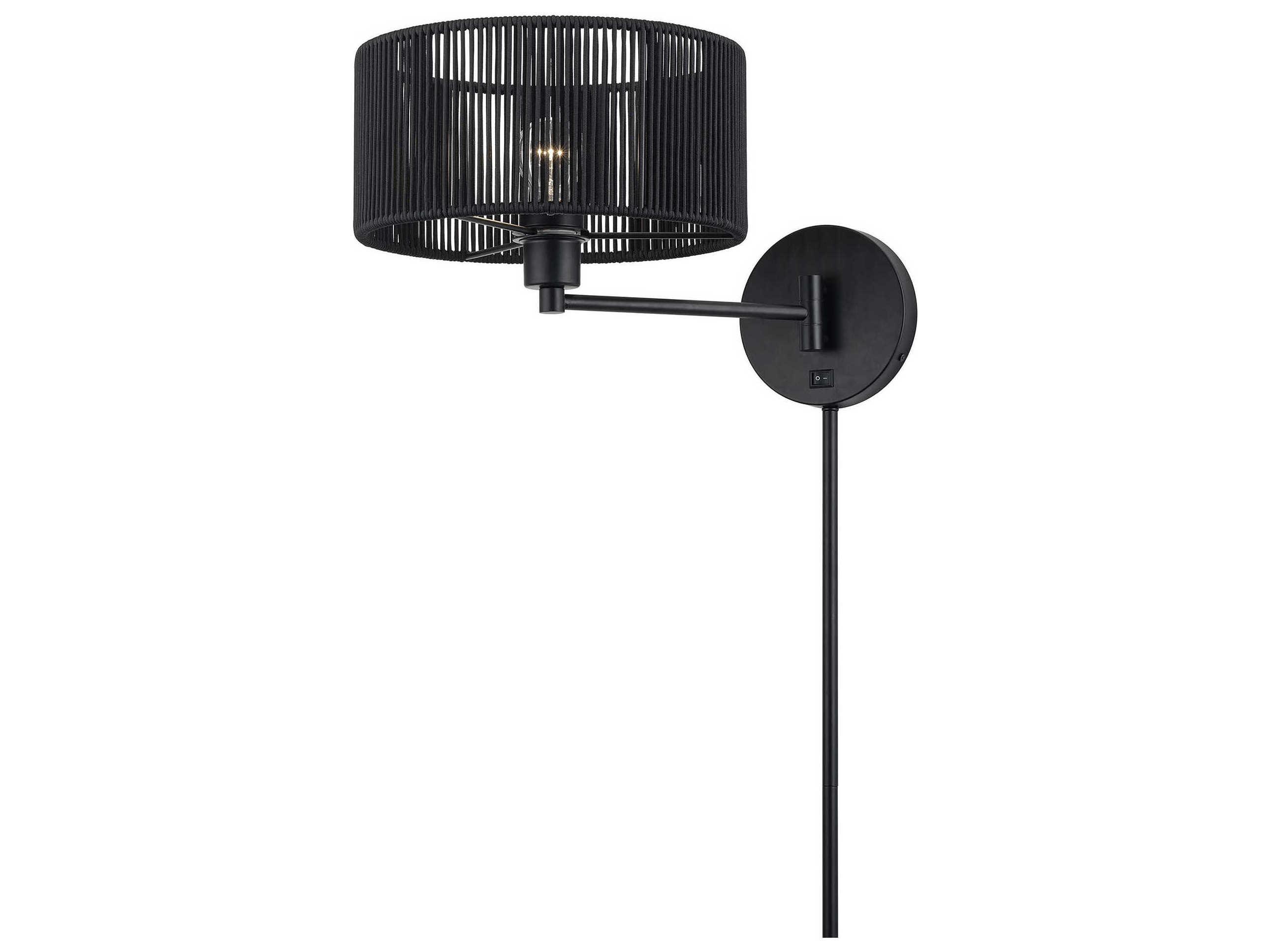 Livex Lighting Acordia 1-Light Black Swing Wall Sconce