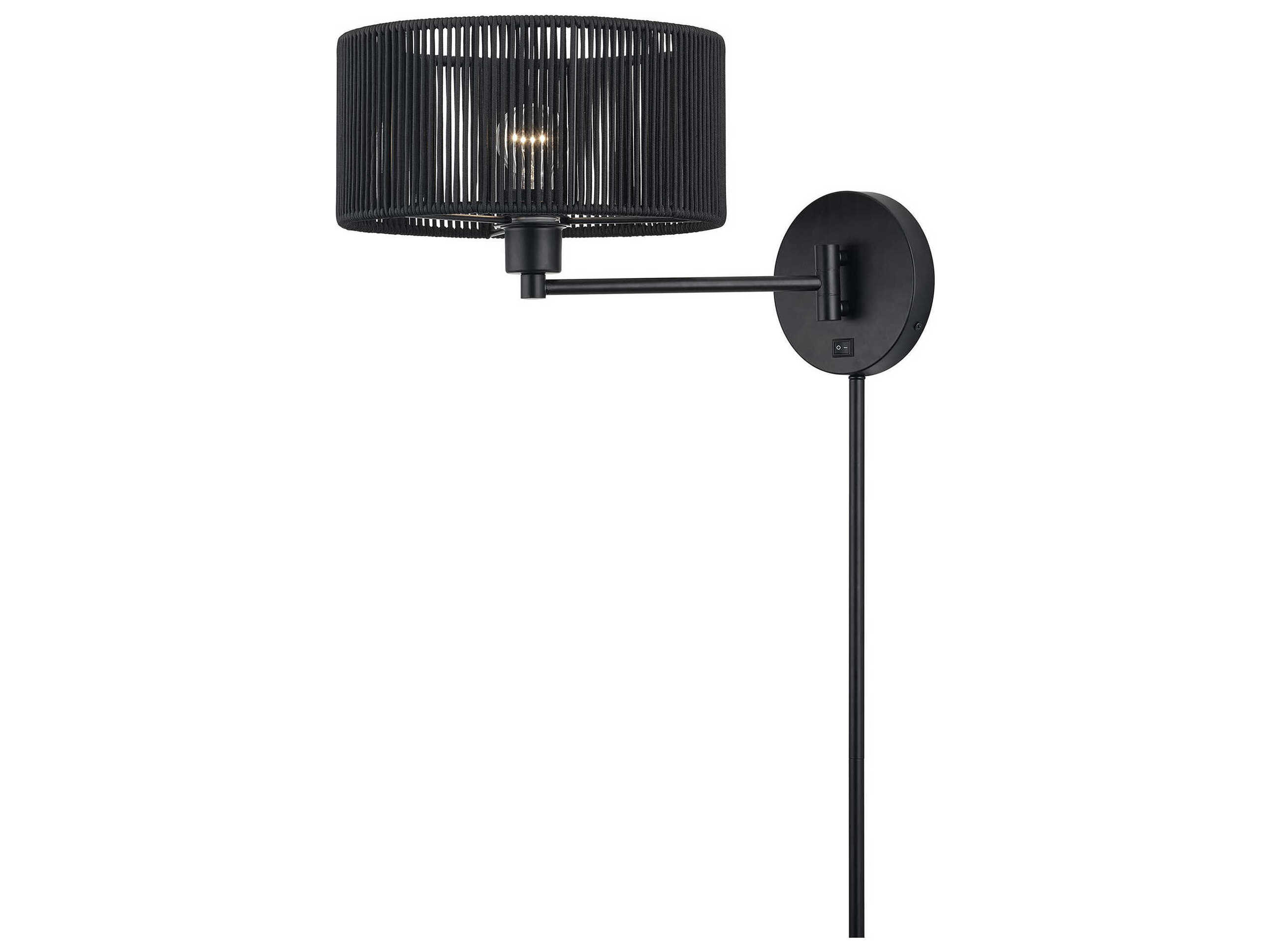 Livex Lighting Acordia 1-Light Black Swing Wall Sconce