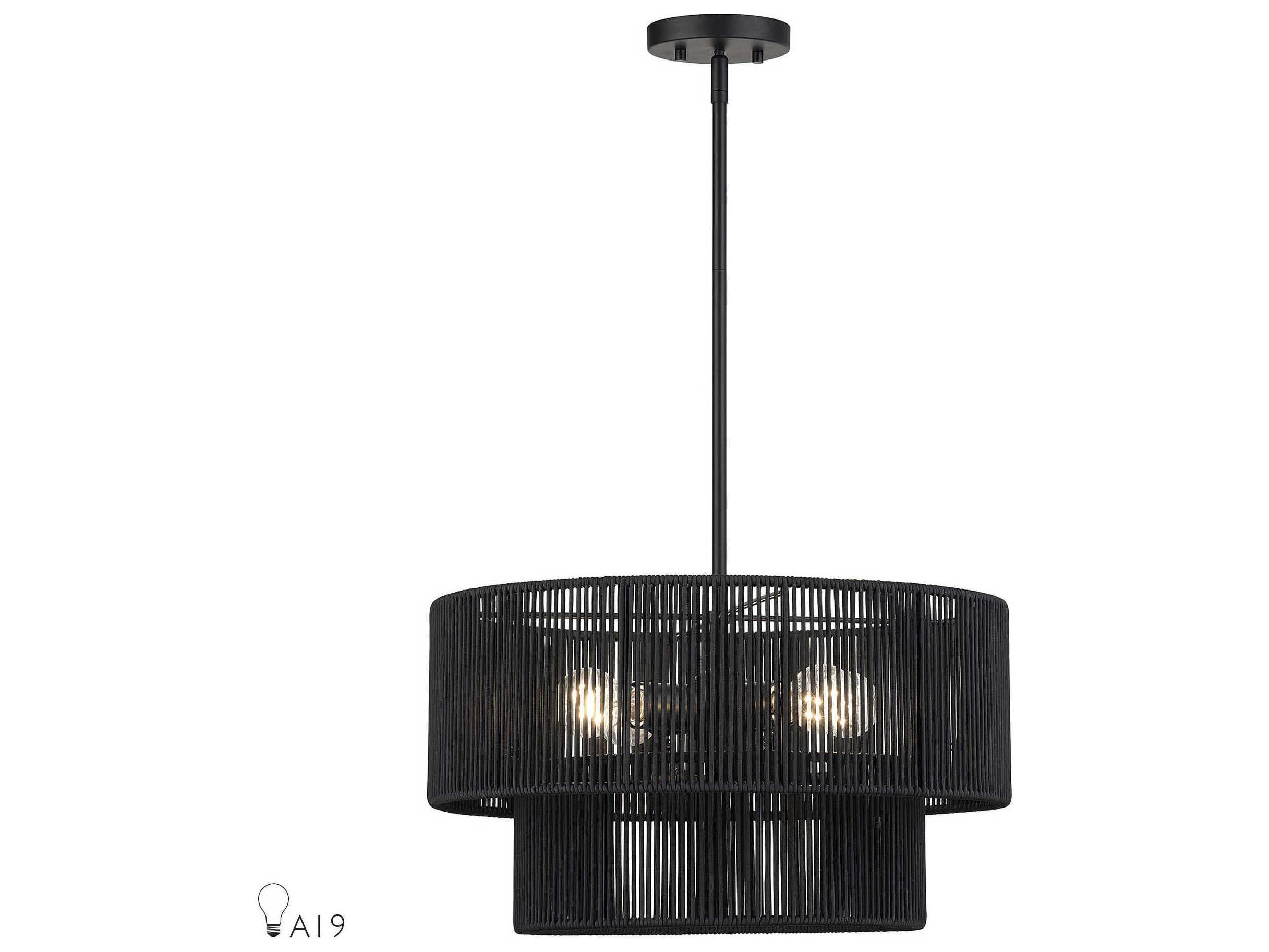 Livex Lighting Acordia 4-Light Black Pendant