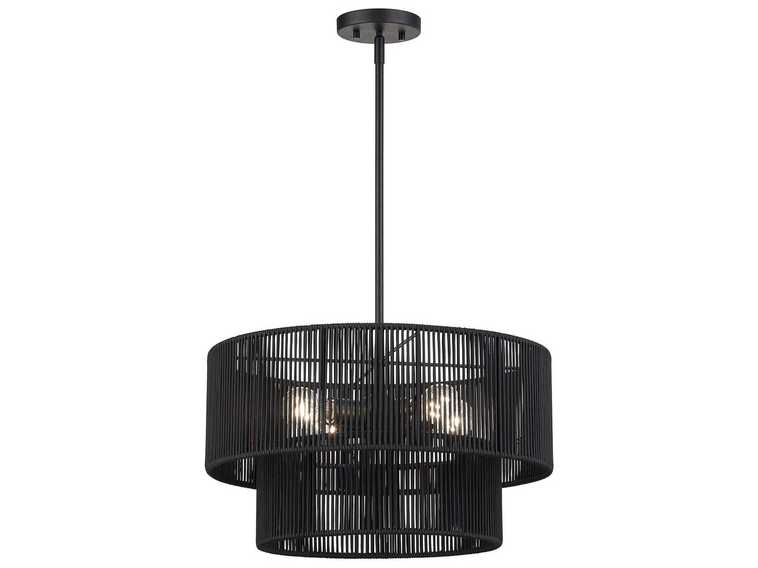 Livex Lighting Acordia 4-Light Black Pendant