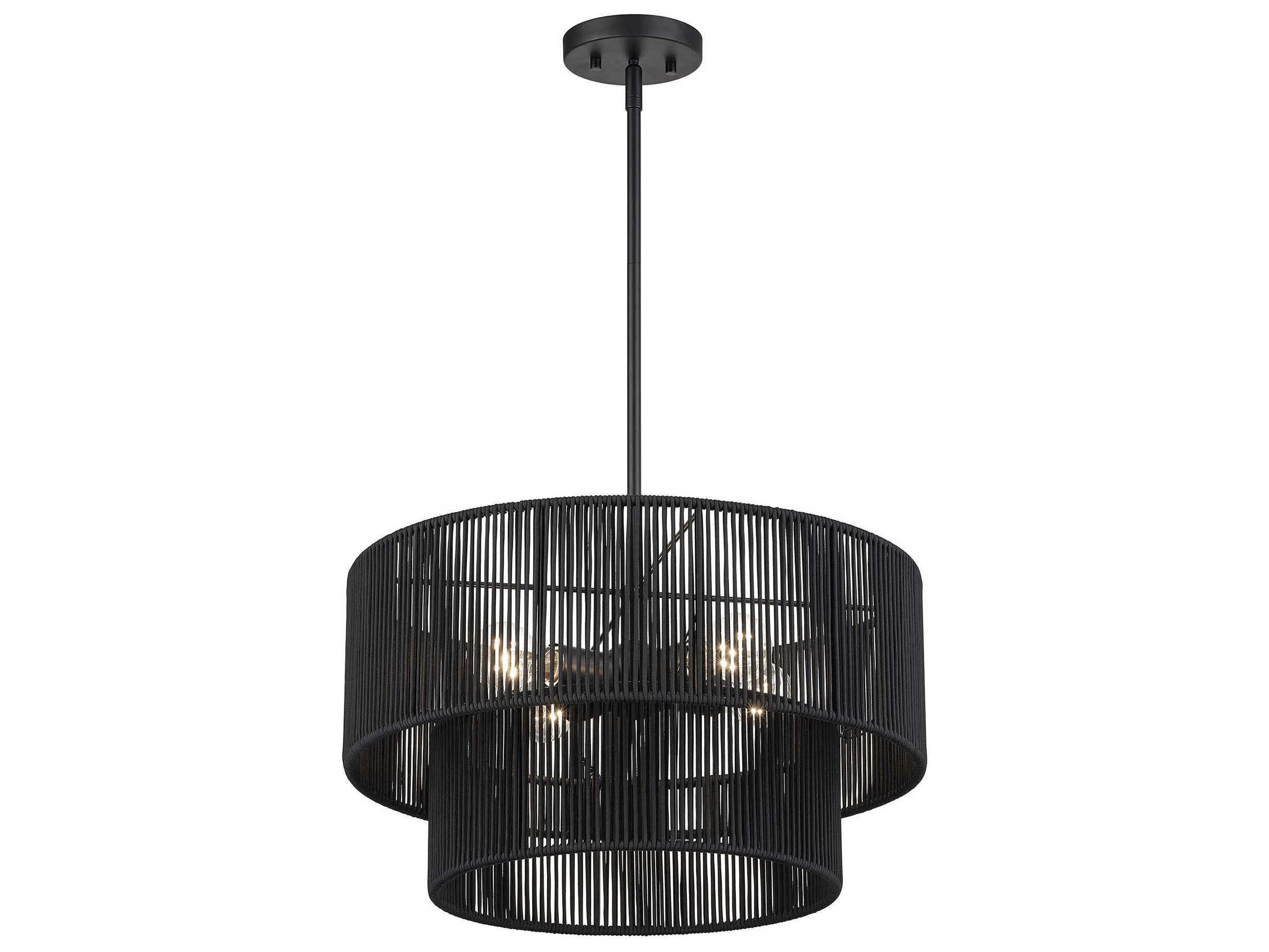 Livex Lighting Acordia 4-Light Black Pendant