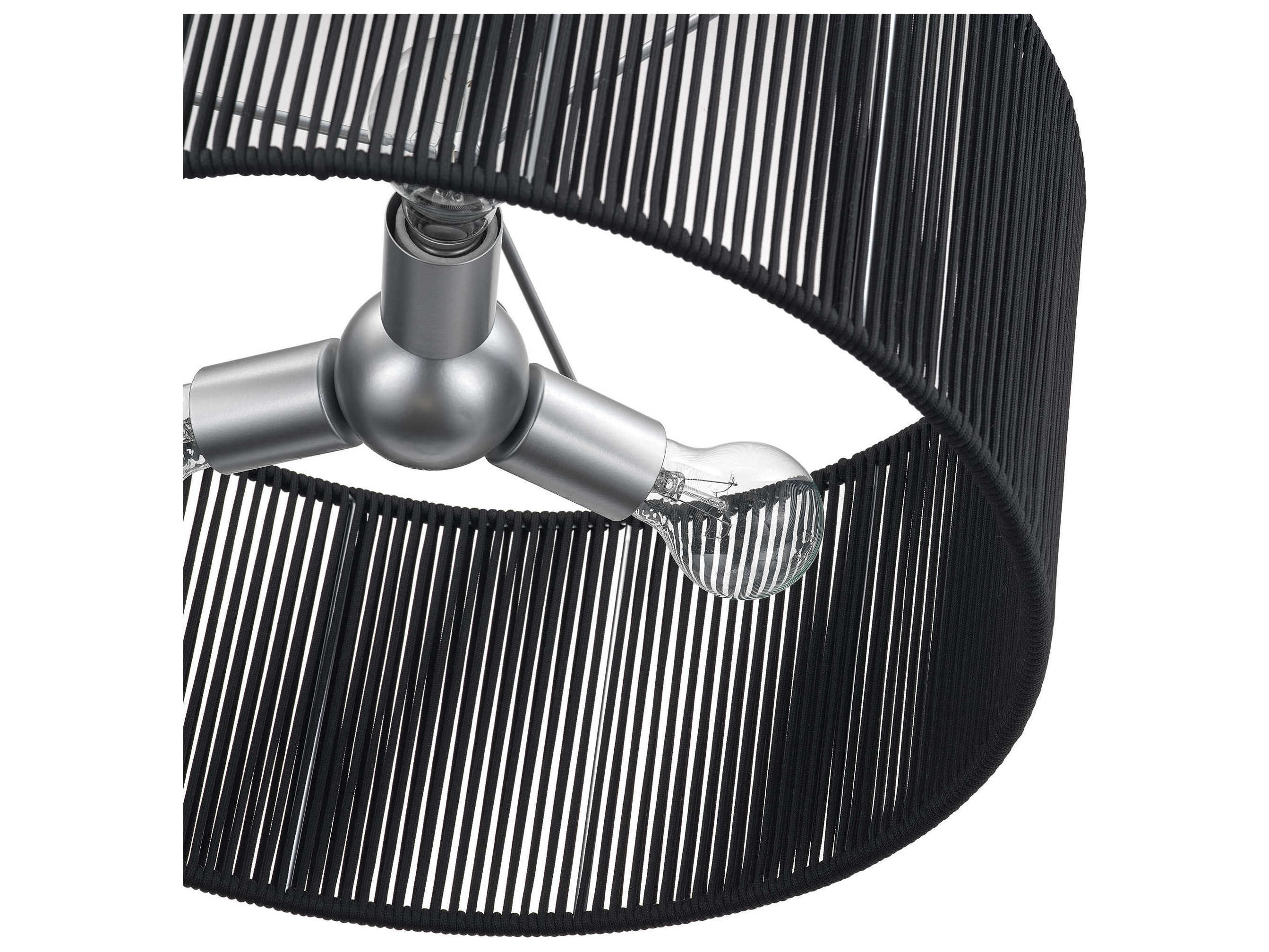 Livex Lighting Acordia 3-Light Painted Nickel Drum Pendant