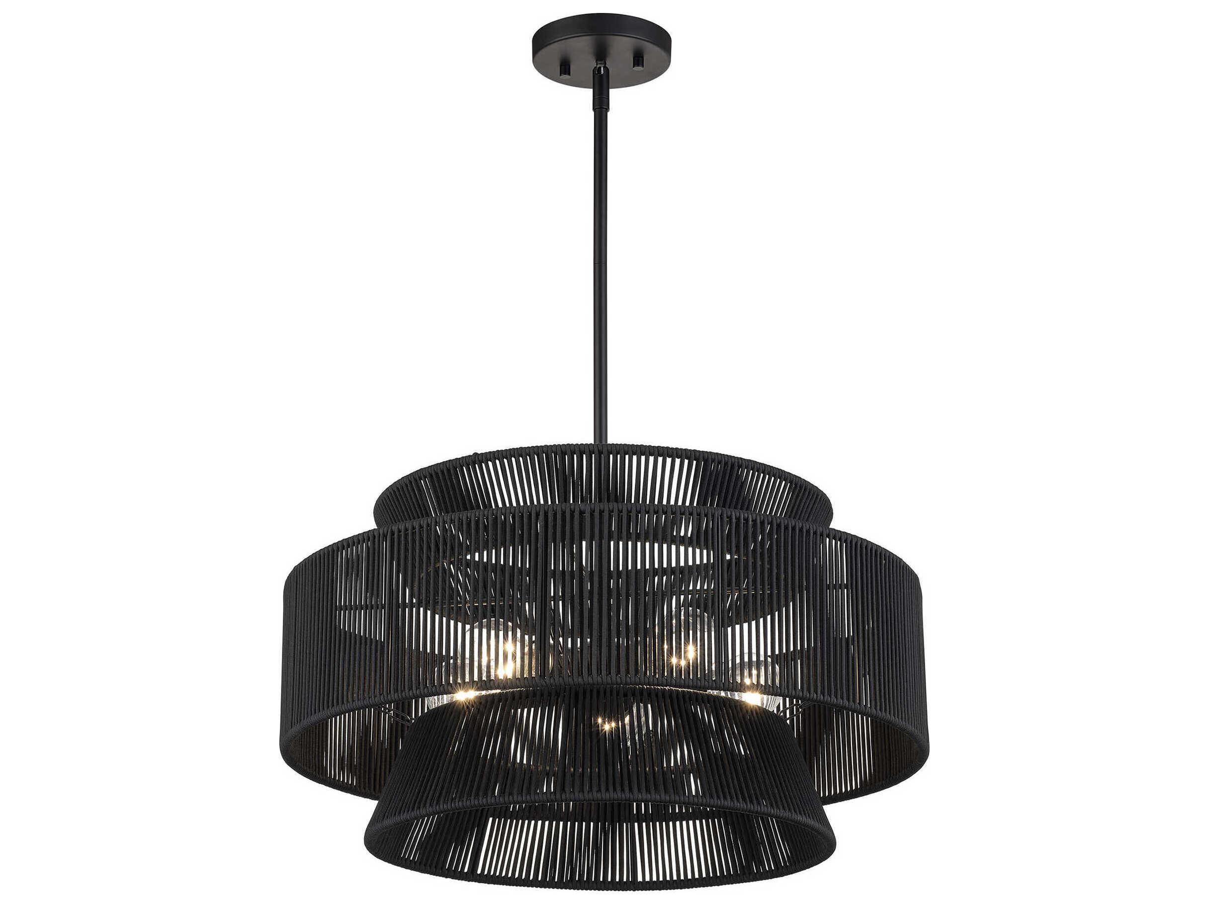 Livex Lighting Florell 5-Light Black Linear Pendant