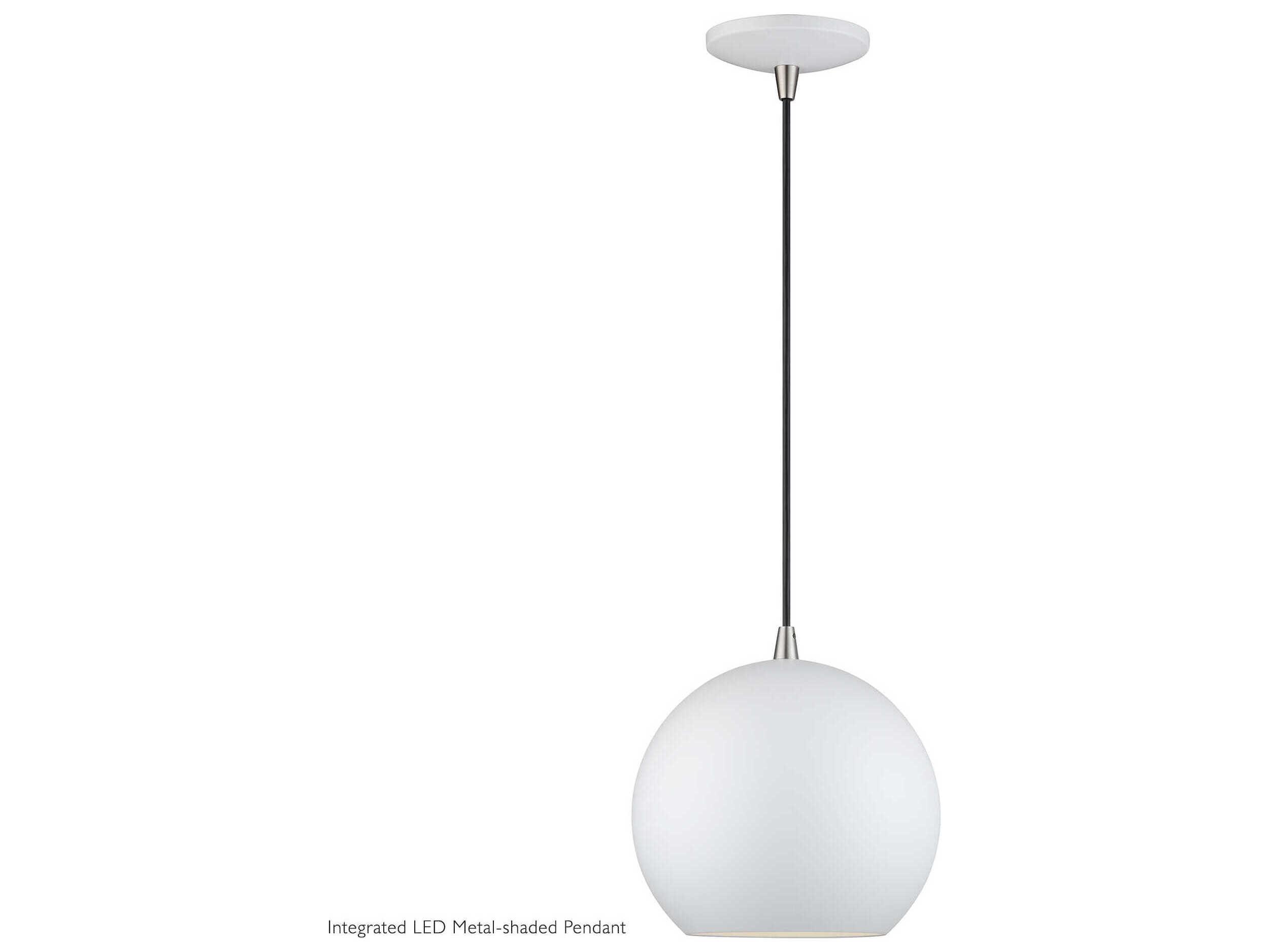 Livex Lighting Kuppola White With Brushed Nickel Accents Globe Mini Pendant