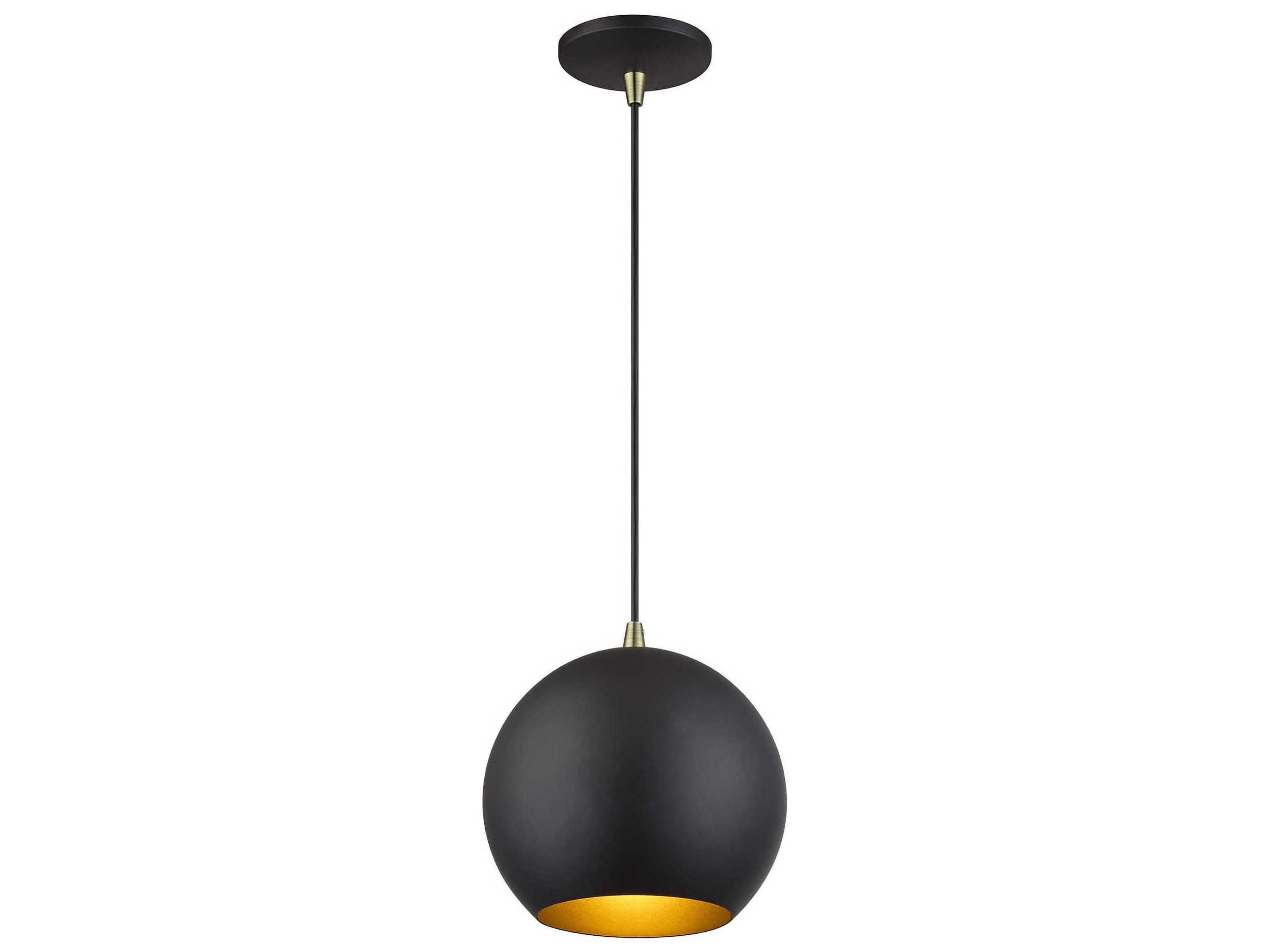 Livex Lighting Kuppola Bronze With Antique Brass Accents Mini Pendant