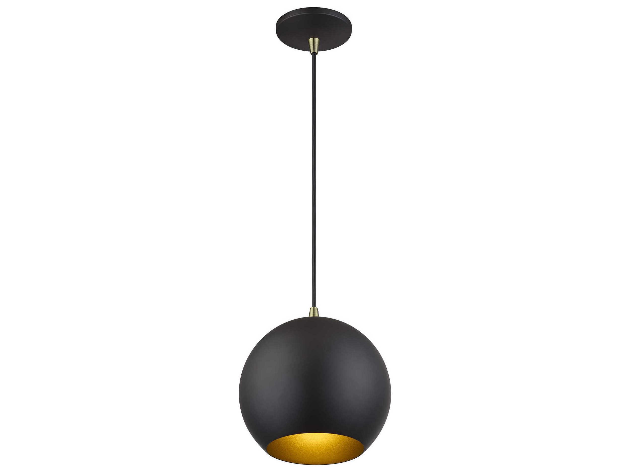 Livex Lighting Kuppola Bronze With Antique Brass Accents Mini Pendant