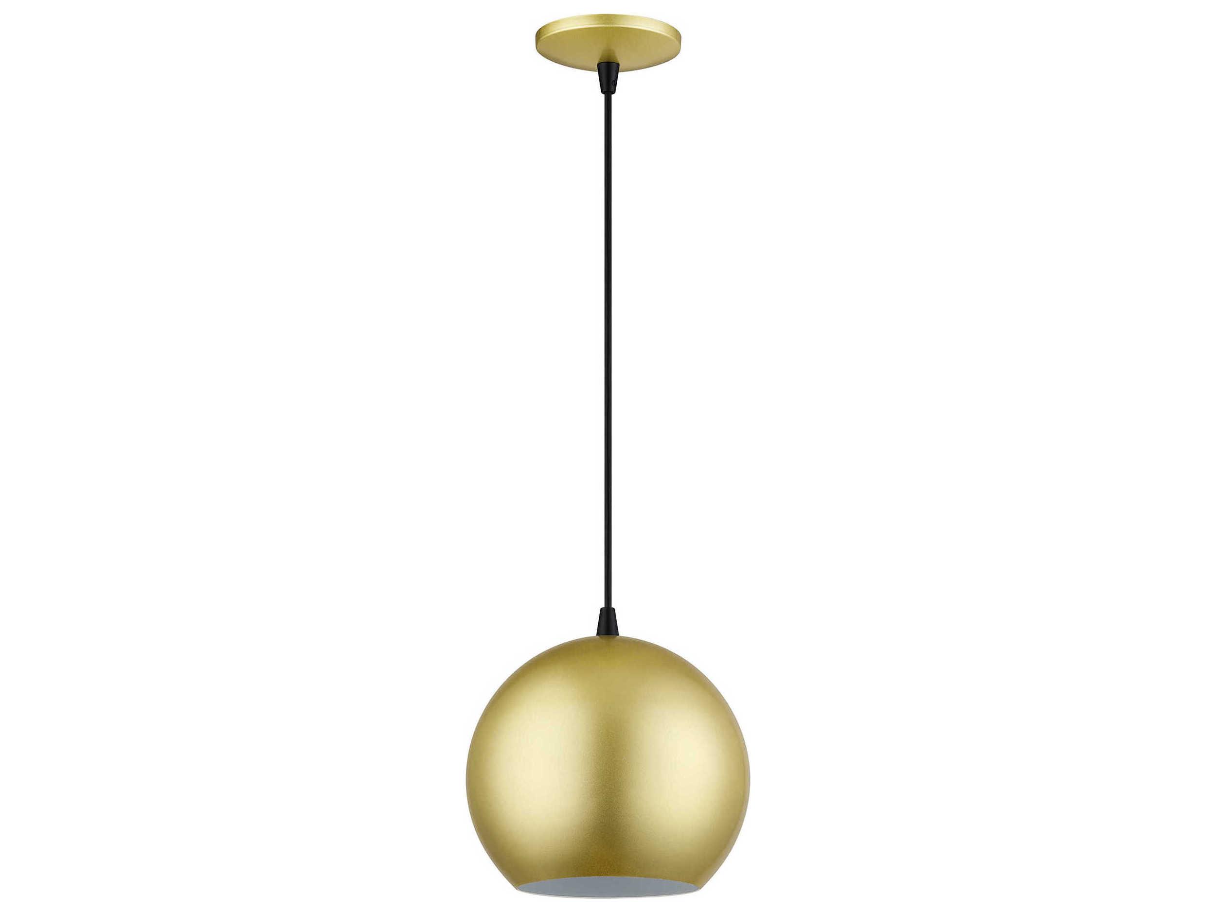 Livex Lighting Kuppola Soft Gold With Black Accents Purple Globe Mini Pendant