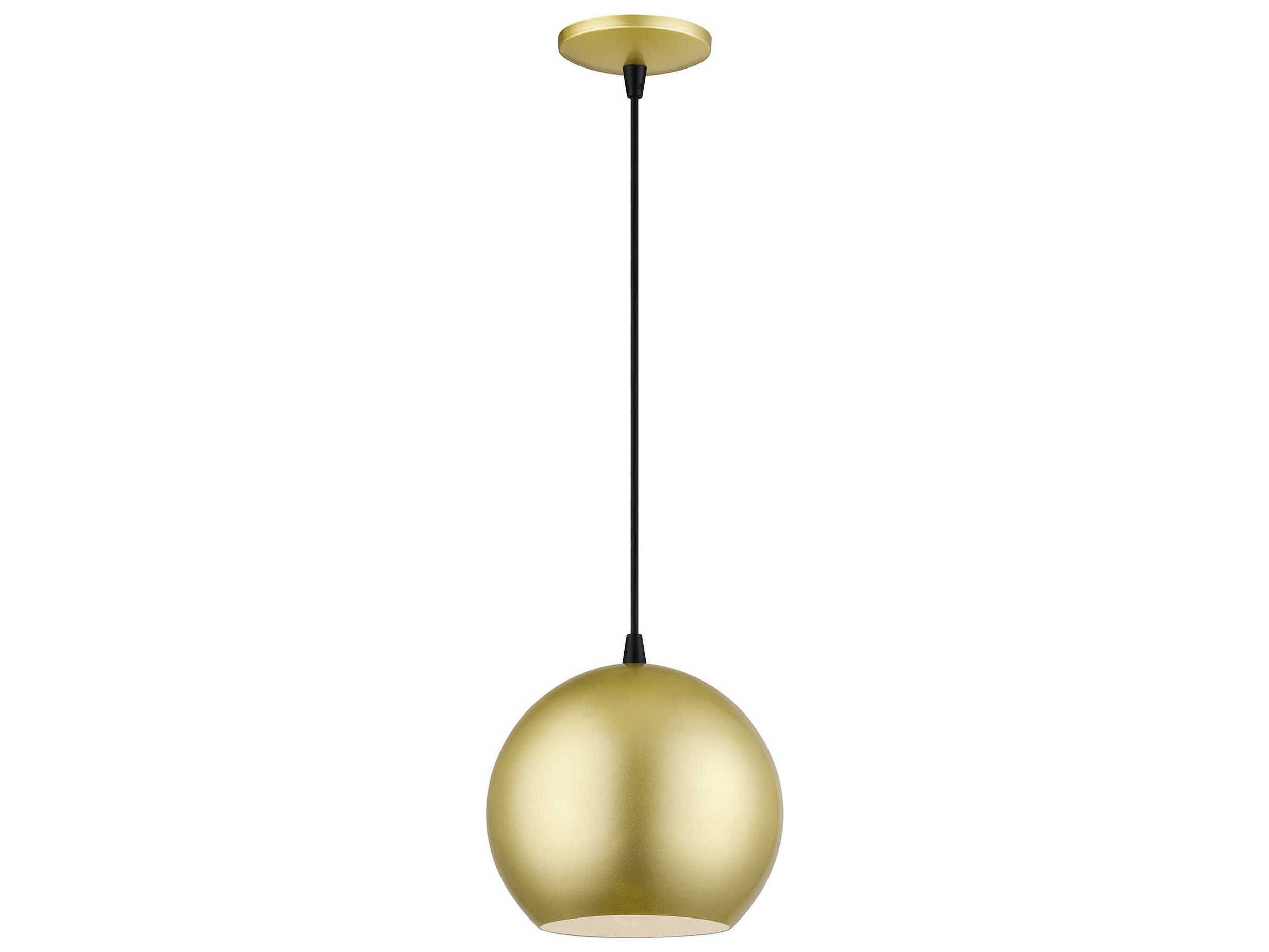 Livex Lighting Kuppola Soft Gold With Black Accents Purple Globe Mini Pendant