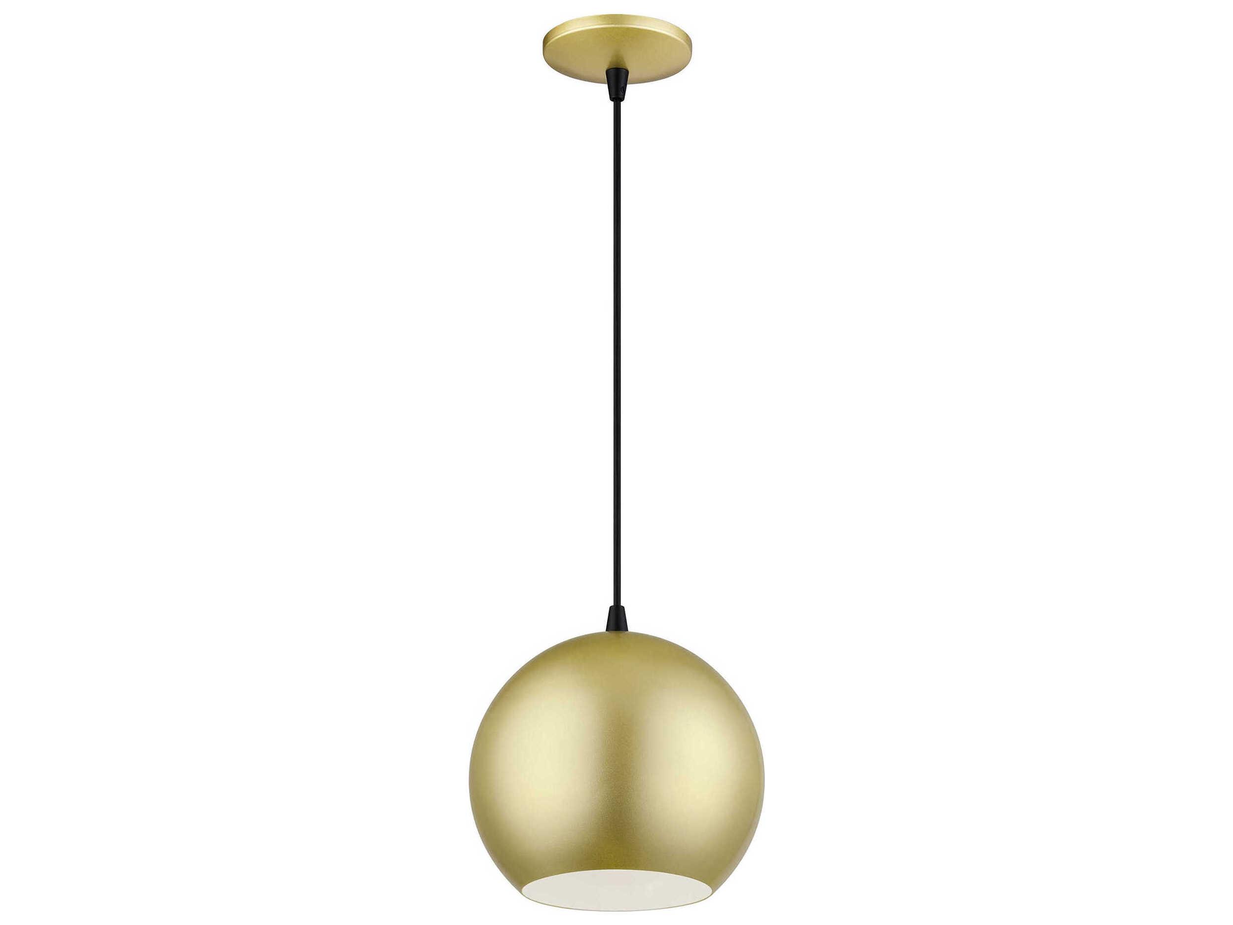 Livex Lighting Kuppola Soft Gold With Black Accents Purple Globe Mini Pendant