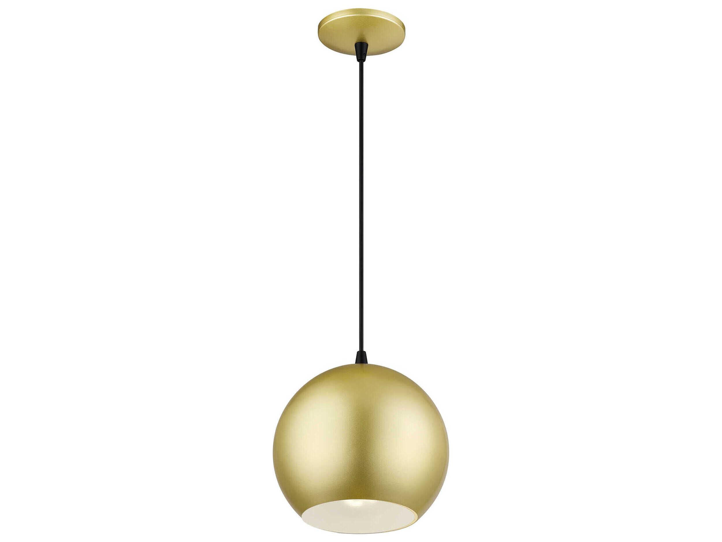 Livex Lighting Kuppola Soft Gold With Black Accents Purple Globe Mini Pendant