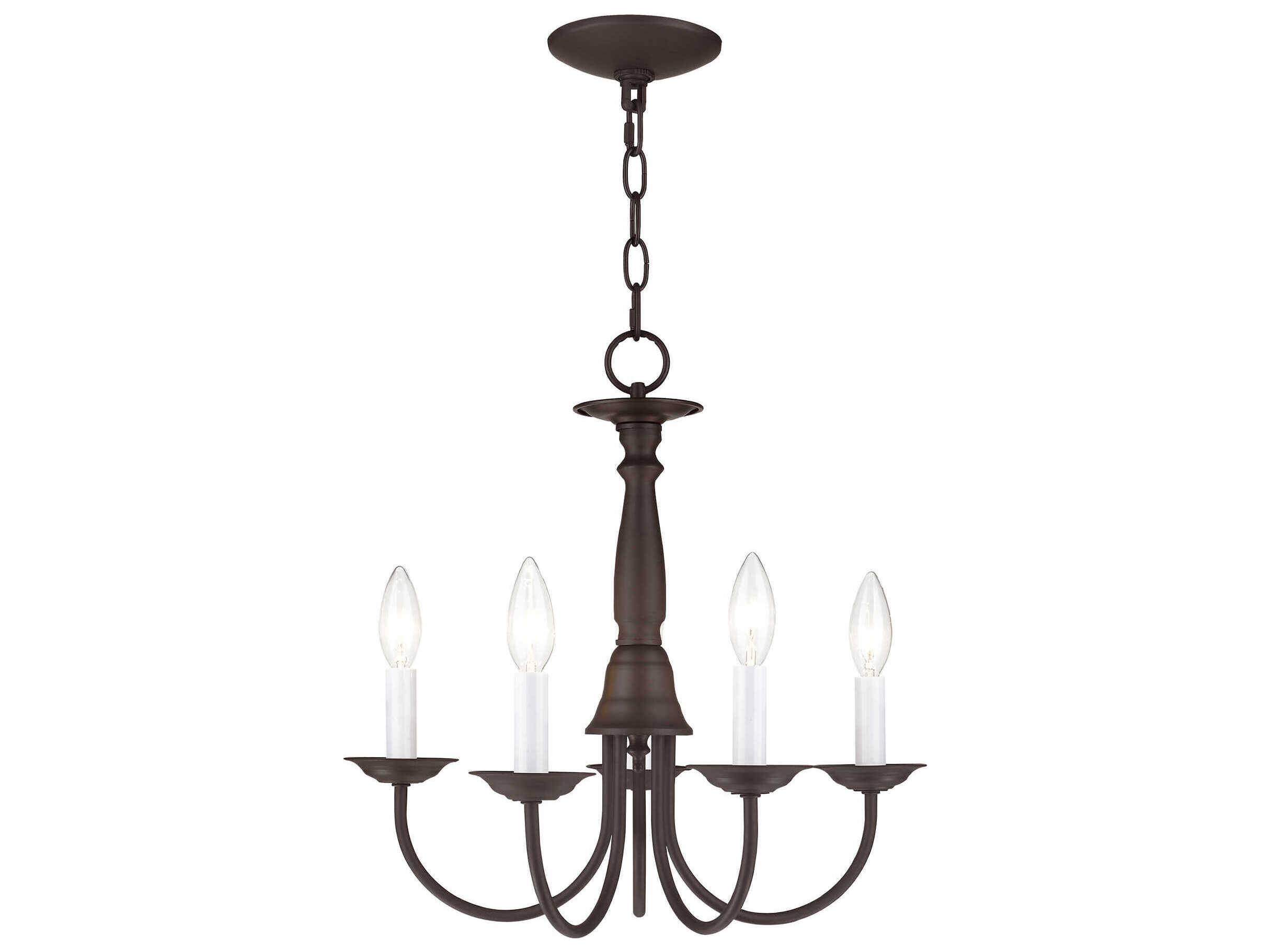 Livex Lighting Home Basics 5-Light Bronze Candelabra Chandelier
